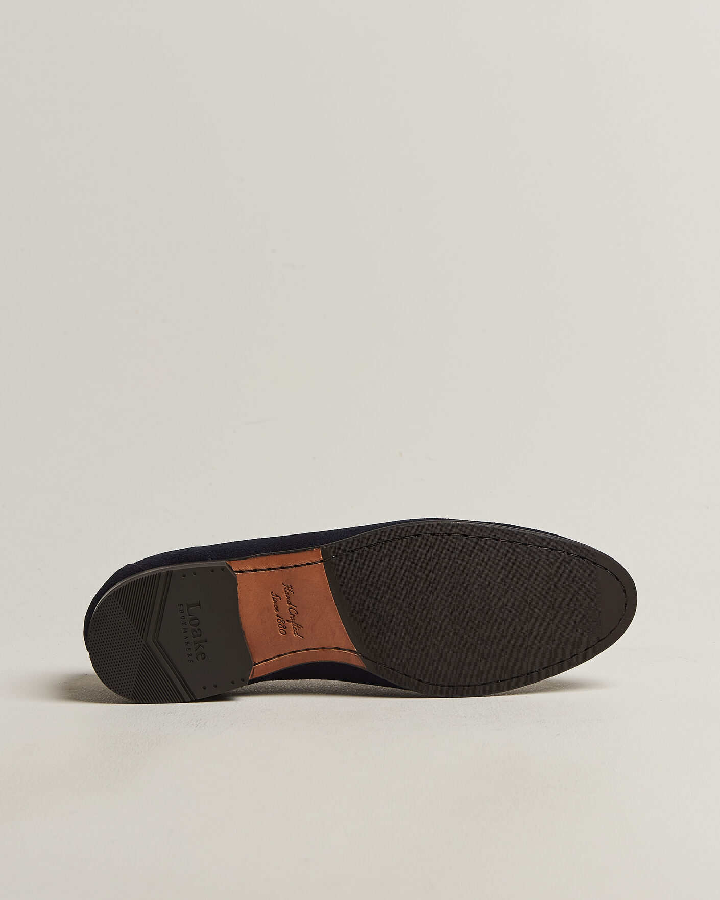 Herr | Loafers | Loake 1880 | Belgrave Suede Belgian Loafer Navy