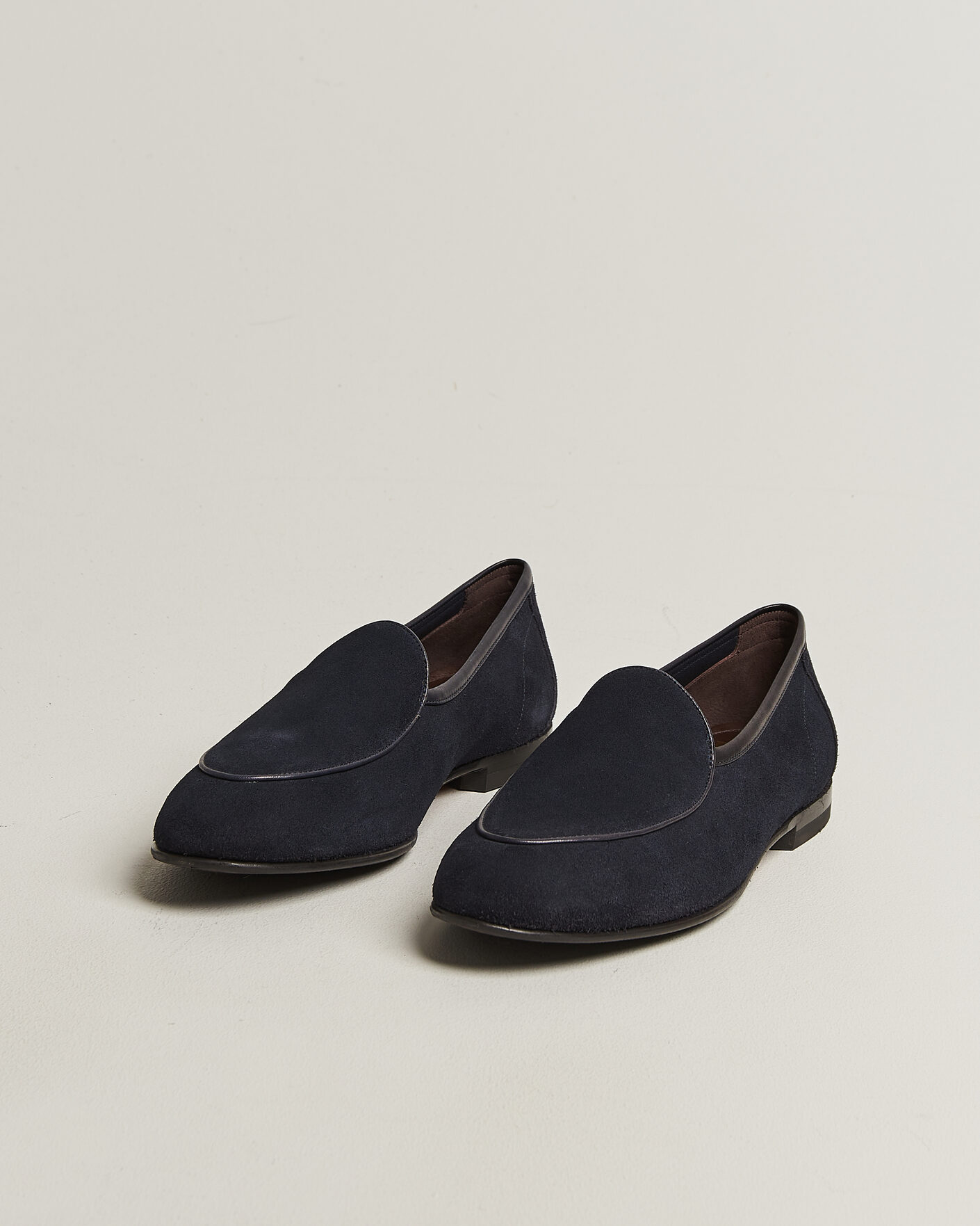 Herr | Loafers | Loake 1880 | Belgrave Suede Belgian Loafer Navy