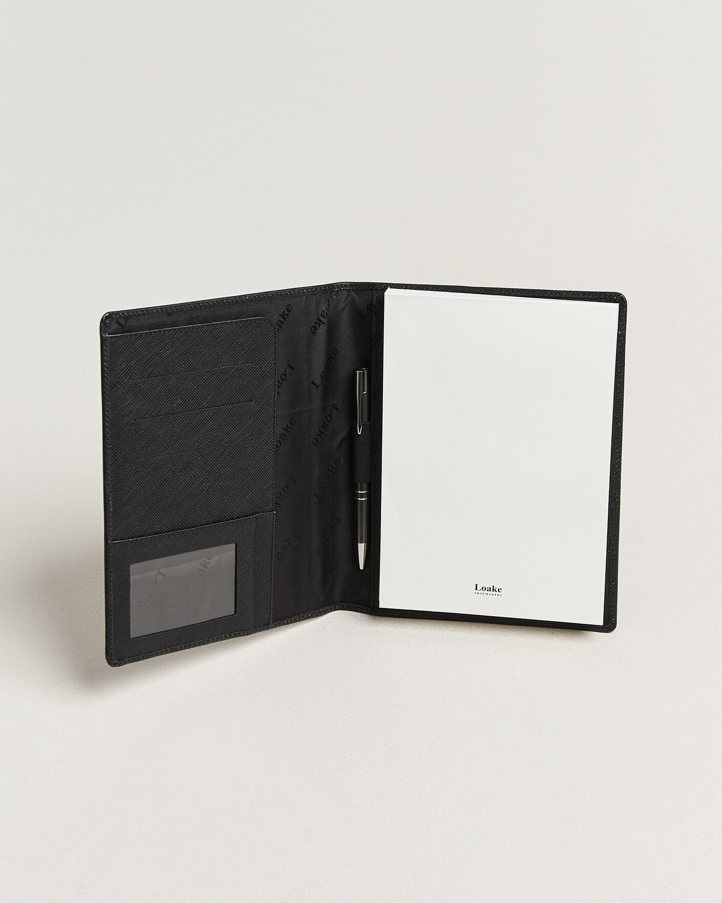 Herr | Anteckningsböcker | Loake Shoemakers | Savoy Grain Leather Notebook Black