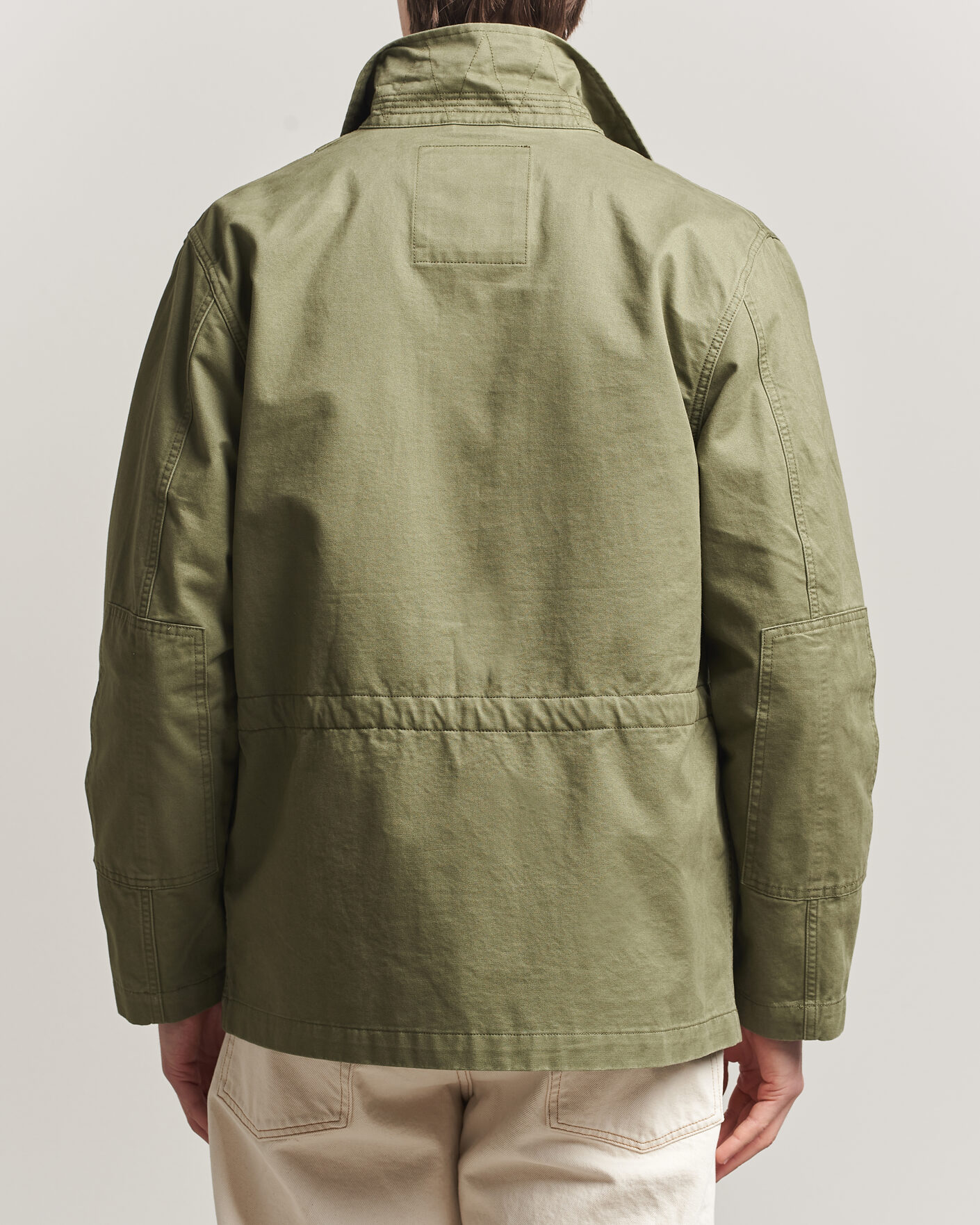 Herr | Jackor | Baracuta | Washed Cotton Twill Field Shacket Lichen Green