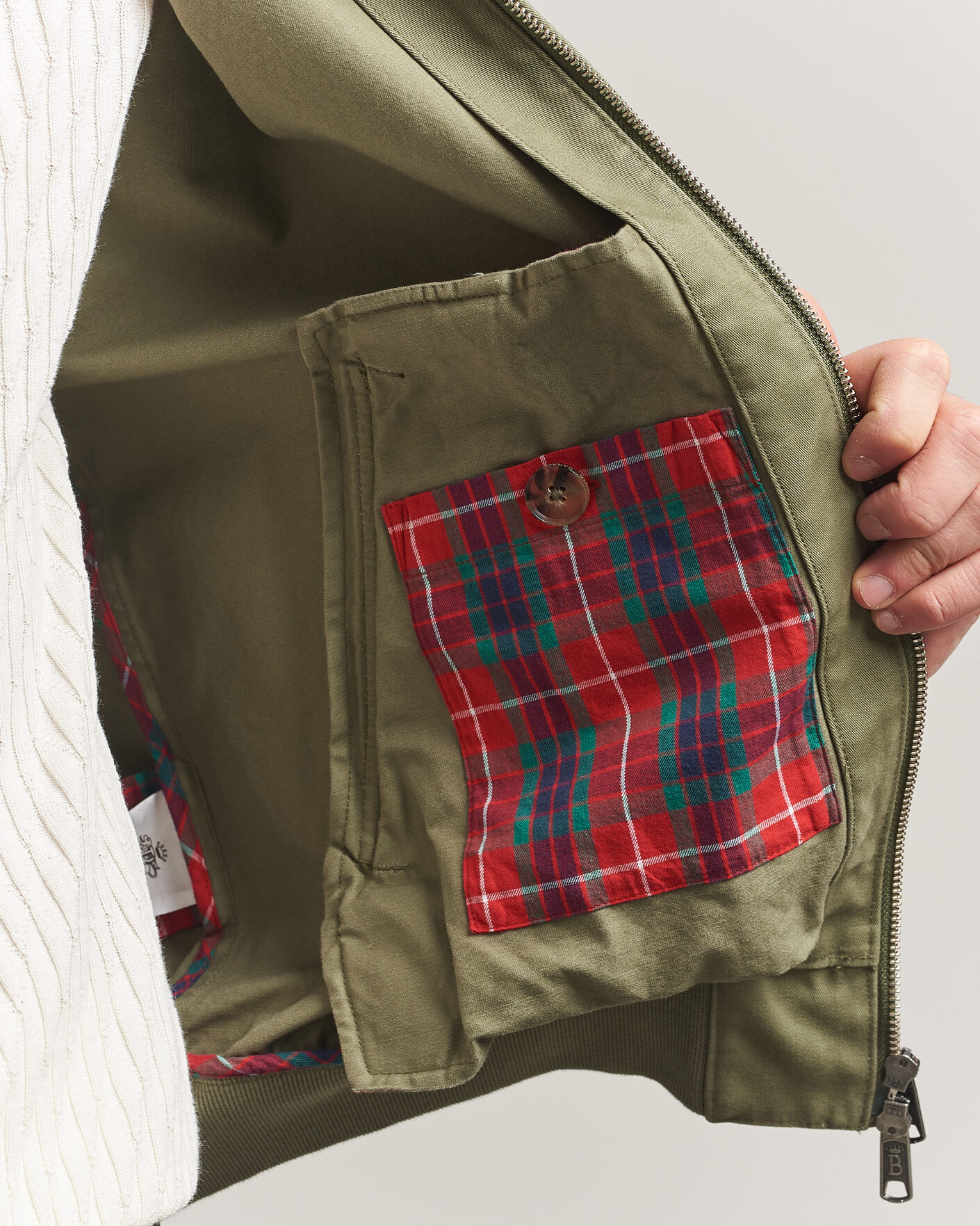 Herr | Jackor | Baracuta | G9 Washed Cotton Twill Jacket Lichen Green