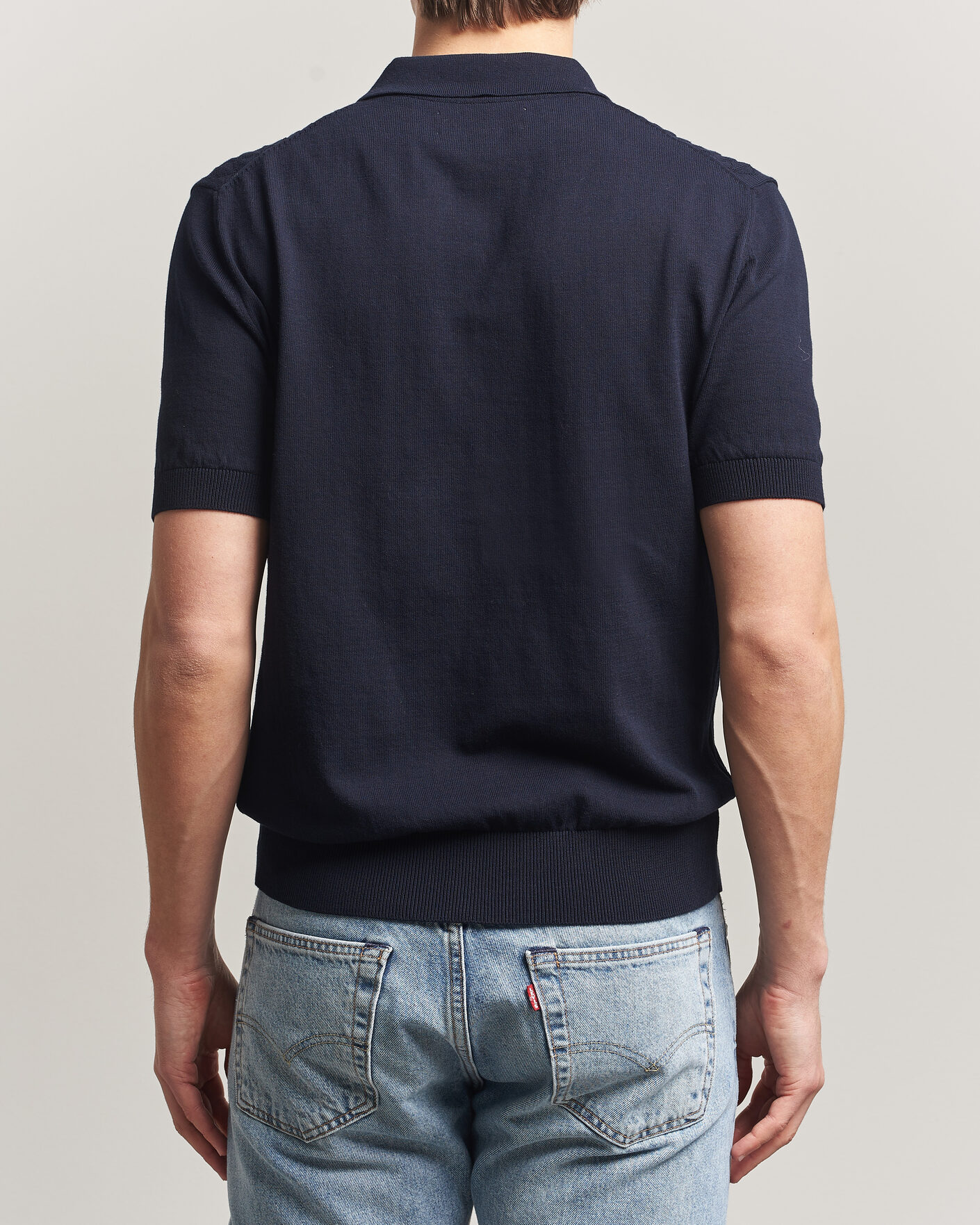 Herr | Pikéer | Baracuta | Pattern Stich Polo Navy