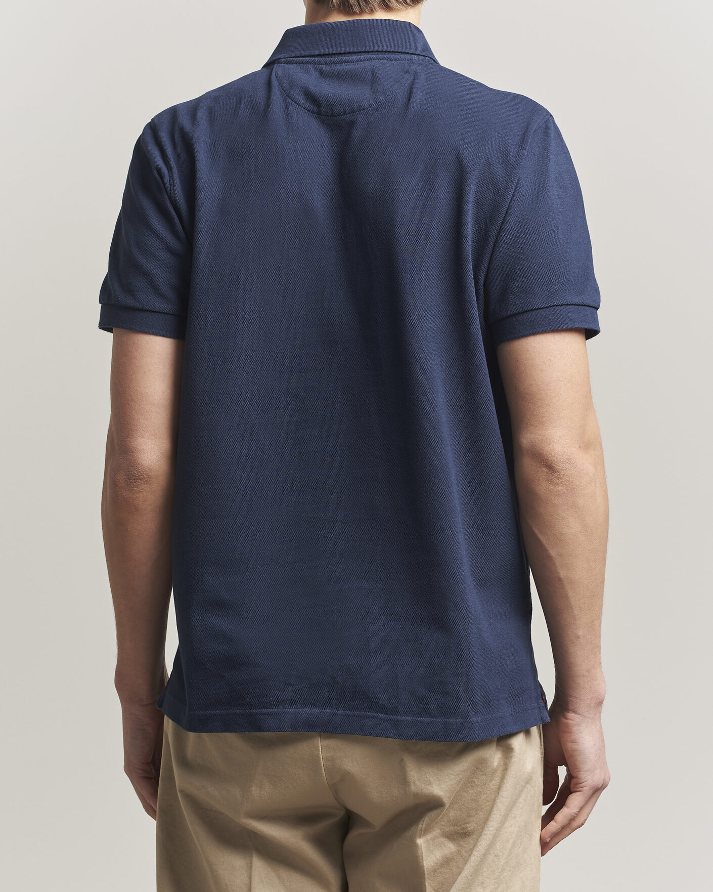 Herr | Pikéer | Baracuta | Tartan Placket Piquet Polo Navy