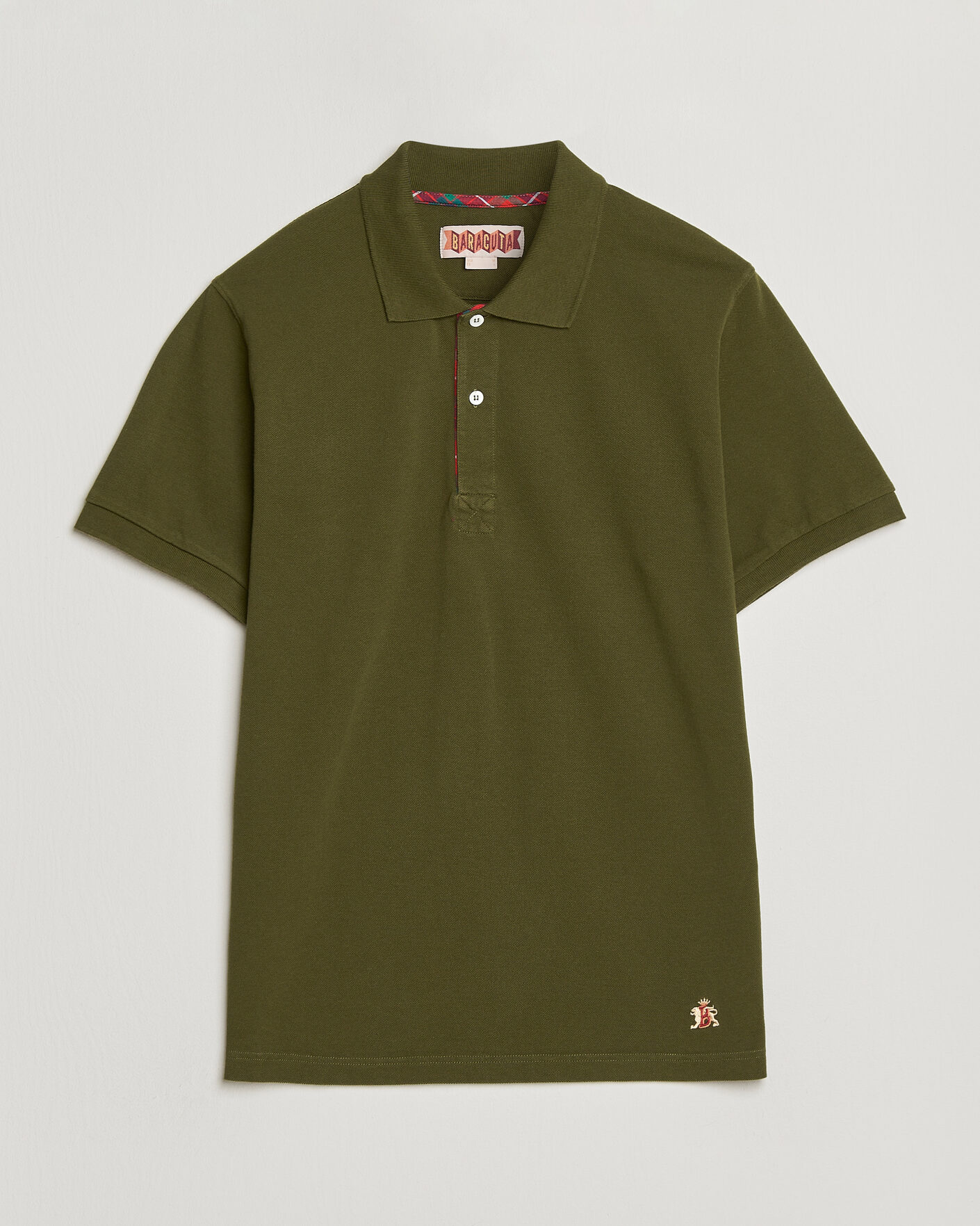 Herr | Pikéer | Baracuta | Tartan Placket Piquet Polo Beech