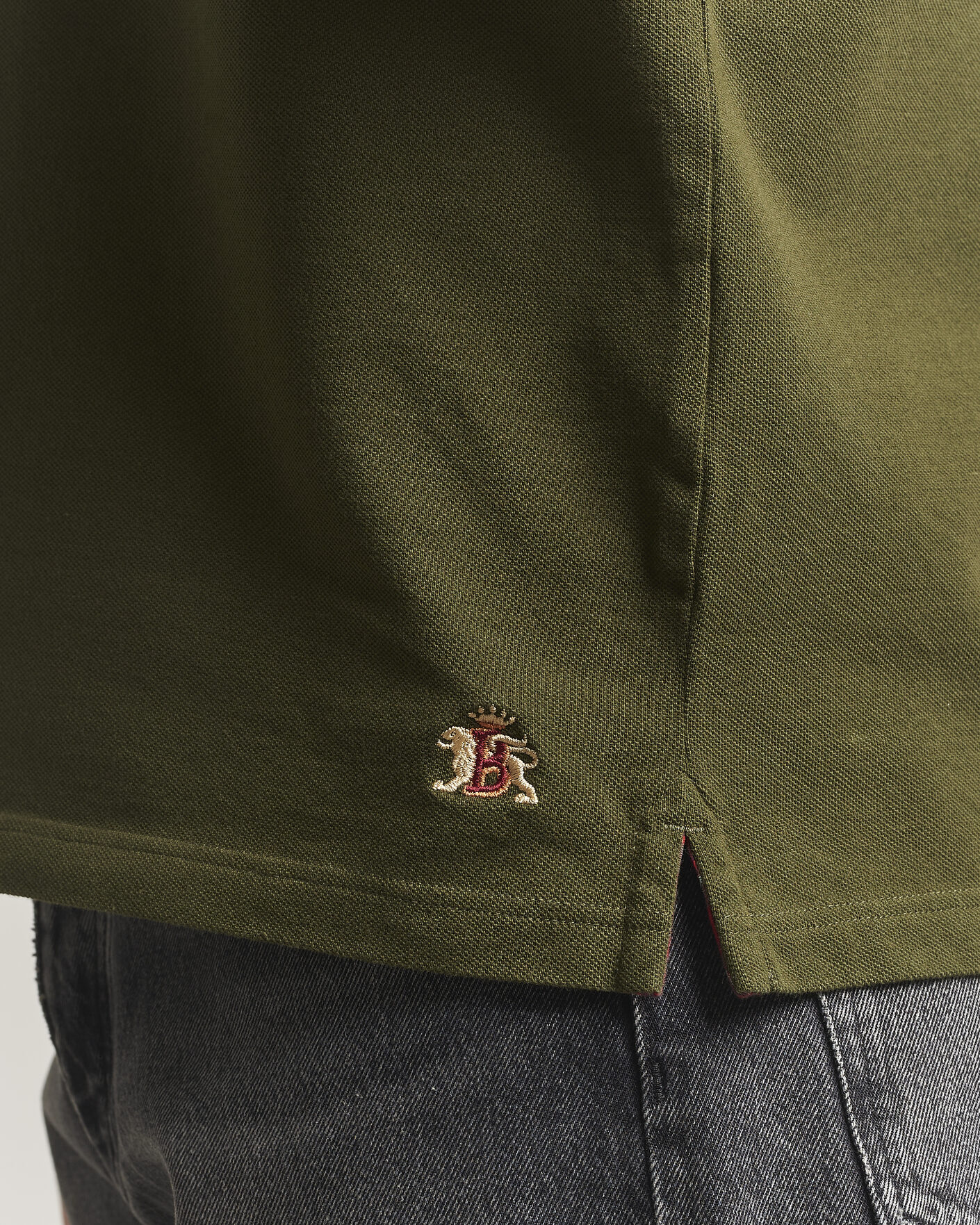 Herr | Pikéer | Baracuta | Tartan Placket Piquet Polo Beech