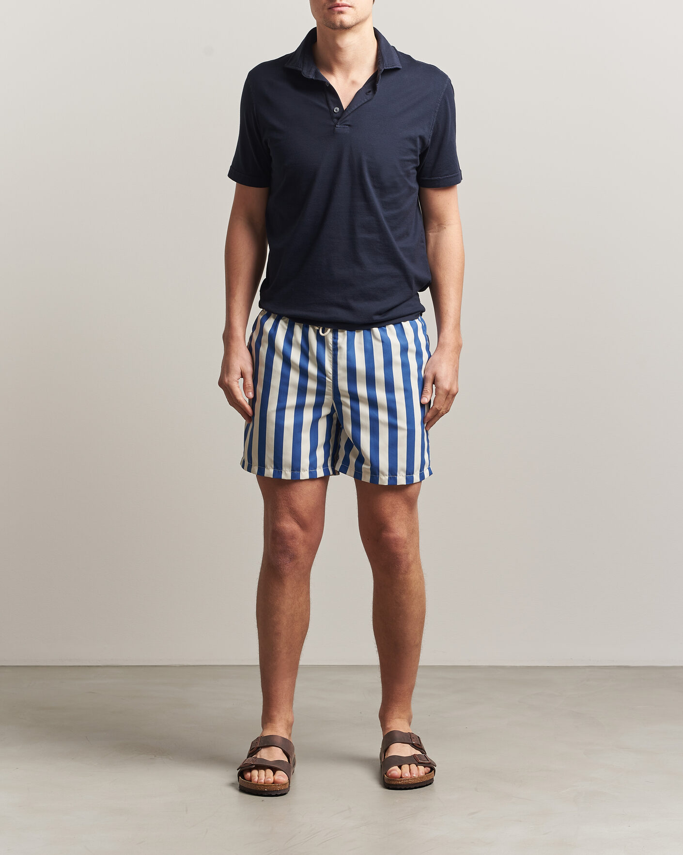 Herr | Badbyxor | Ripa Ripa | Paraggi Striped Swimshorts Blue