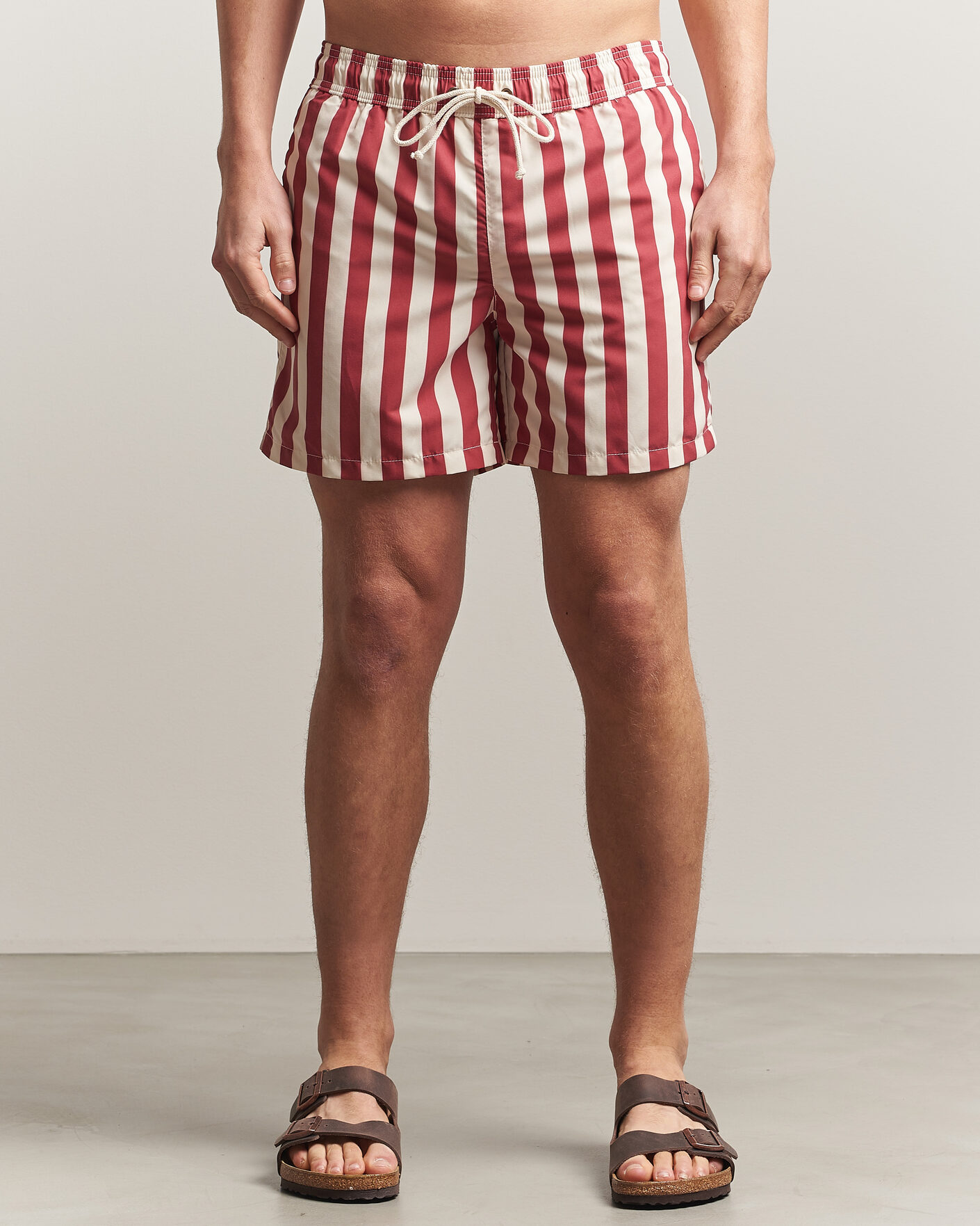 Herr | Badbyxor | Ripa Ripa | Paraggi Striped Swimshorts Red