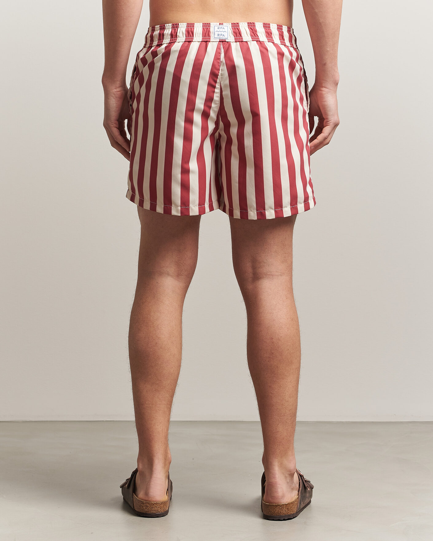 Herr | Badbyxor | Ripa Ripa | Paraggi Striped Swimshorts Red