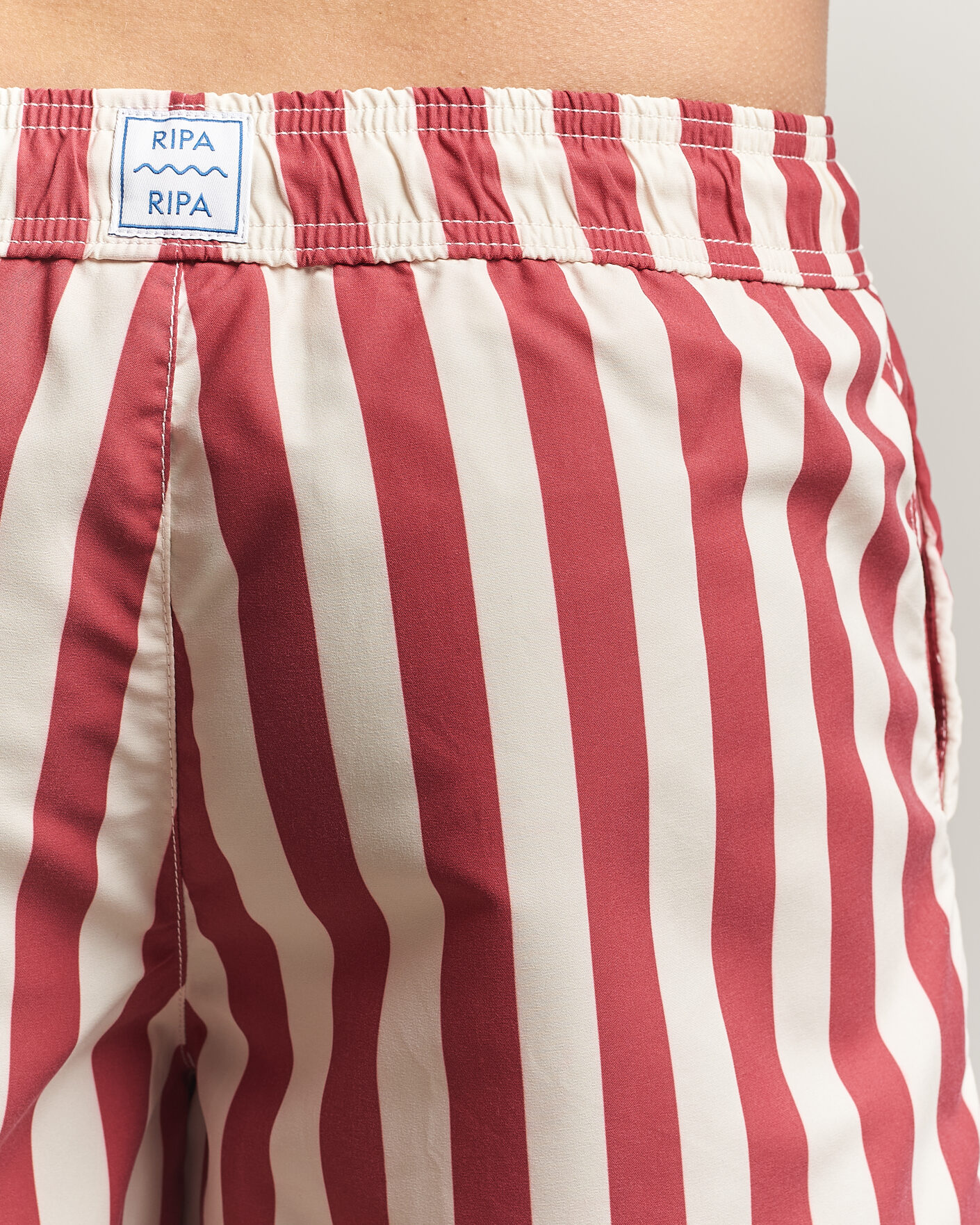 Herr | Badbyxor | Ripa Ripa | Paraggi Striped Swimshorts Red