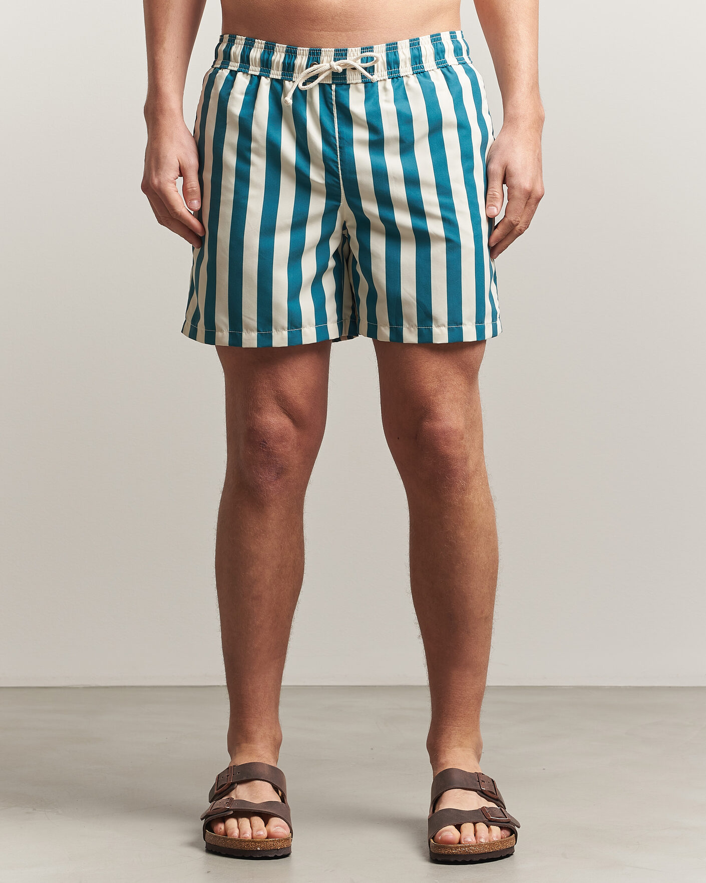 Herr | Badbyxor | Ripa Ripa | Paraggi Striped Swimshorts Green