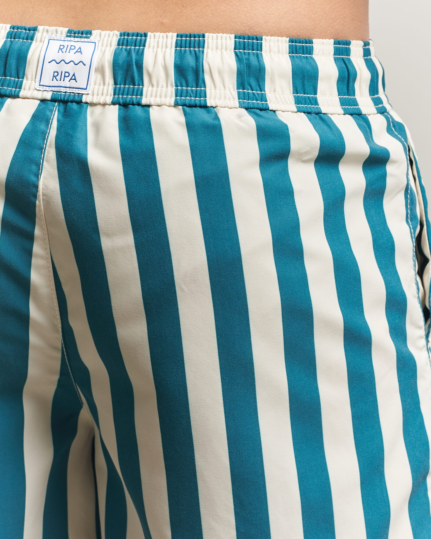 Herr | Badbyxor | Ripa Ripa | Paraggi Striped Swimshorts Green