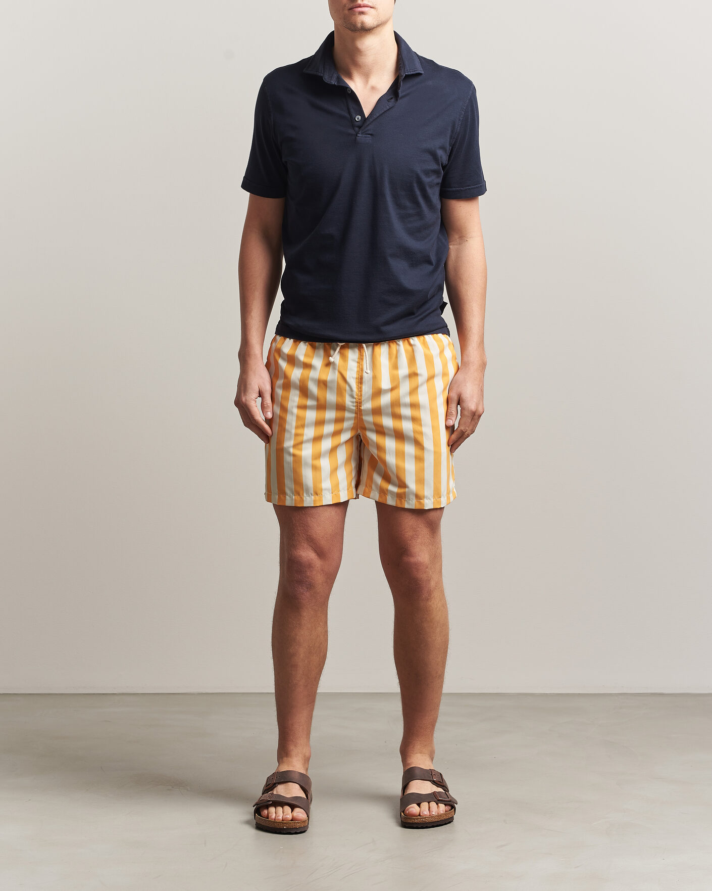 Herr | Badbyxor | Ripa Ripa | Paraggi Striped Swimshorts Yellow