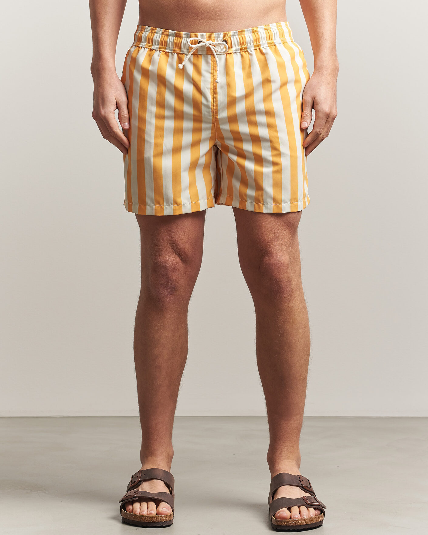 Herr | Badbyxor | Ripa Ripa | Paraggi Striped Swimshorts Yellow
