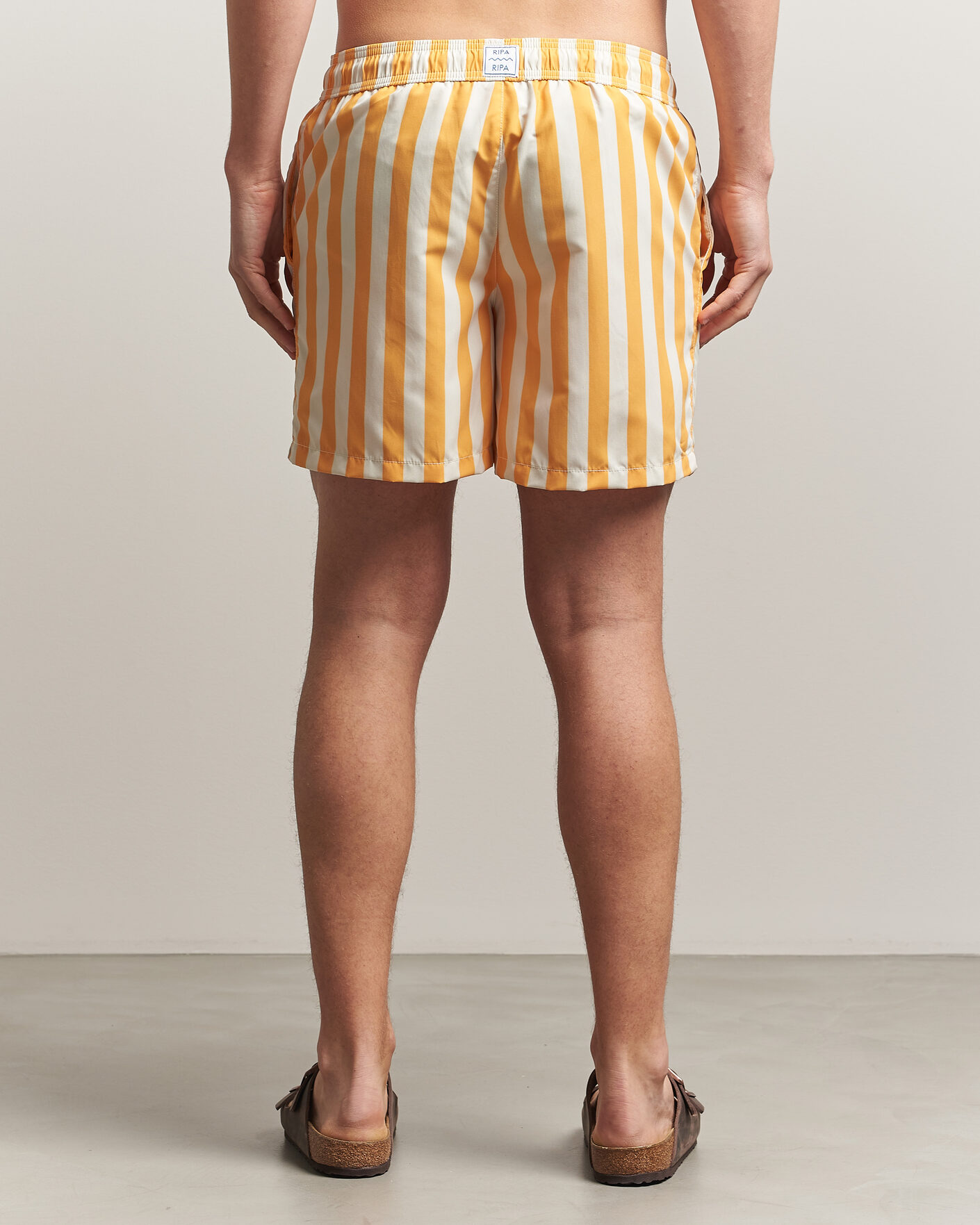 Herr | Badbyxor | Ripa Ripa | Paraggi Striped Swimshorts Yellow