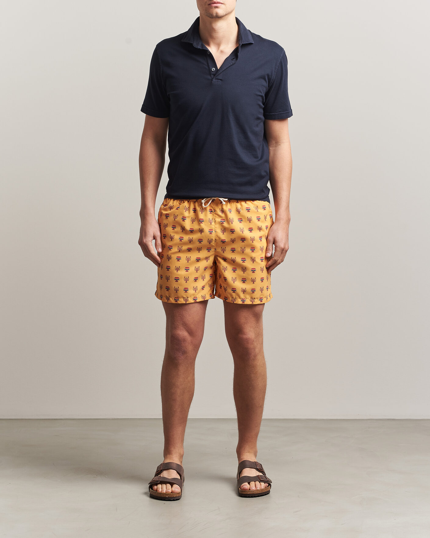 Herr | Badbyxor | Ripa Ripa | Printed Swimshorts Yellow