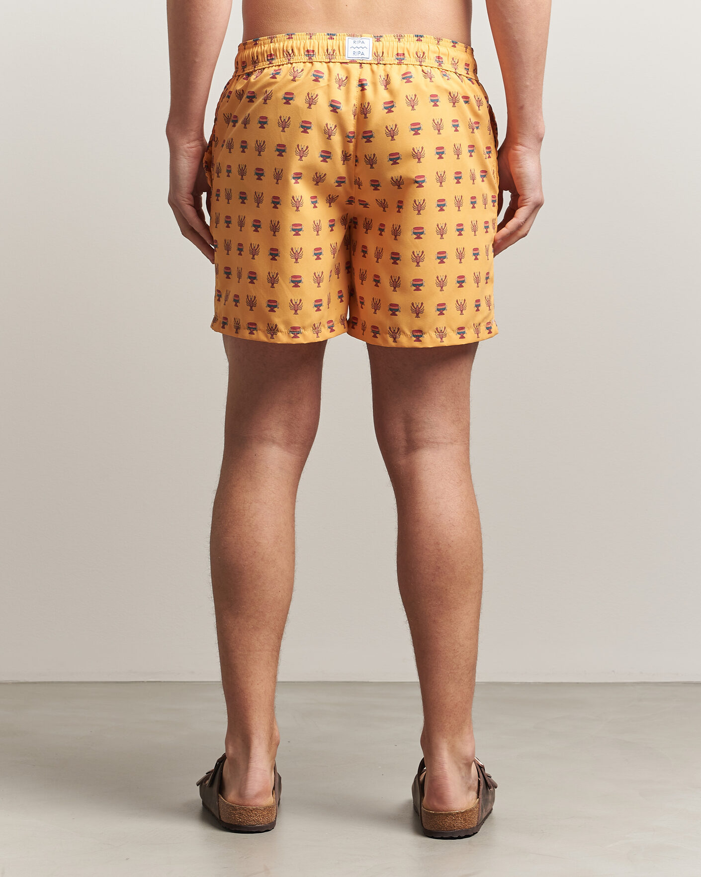 Herr | Badbyxor | Ripa Ripa | Printed Swimshorts Yellow
