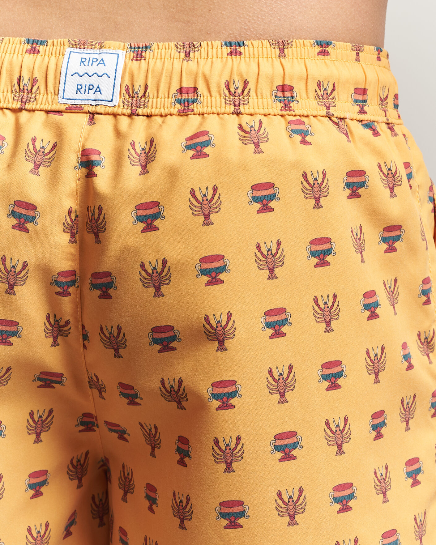 Herr | Badbyxor | Ripa Ripa | Printed Swimshorts Yellow