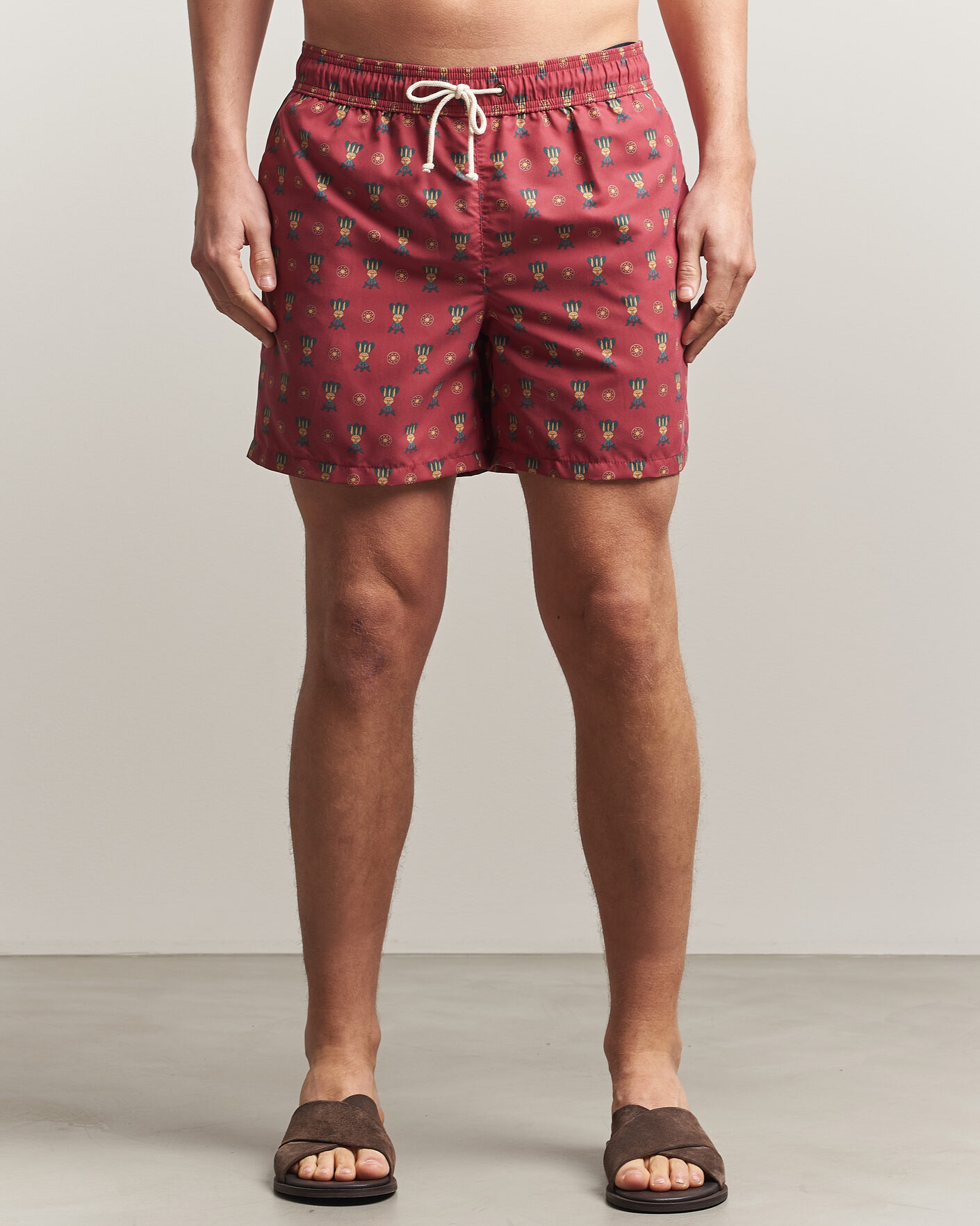 Herr | Badbyxor | Ripa Ripa | Printed Swimshorts Red