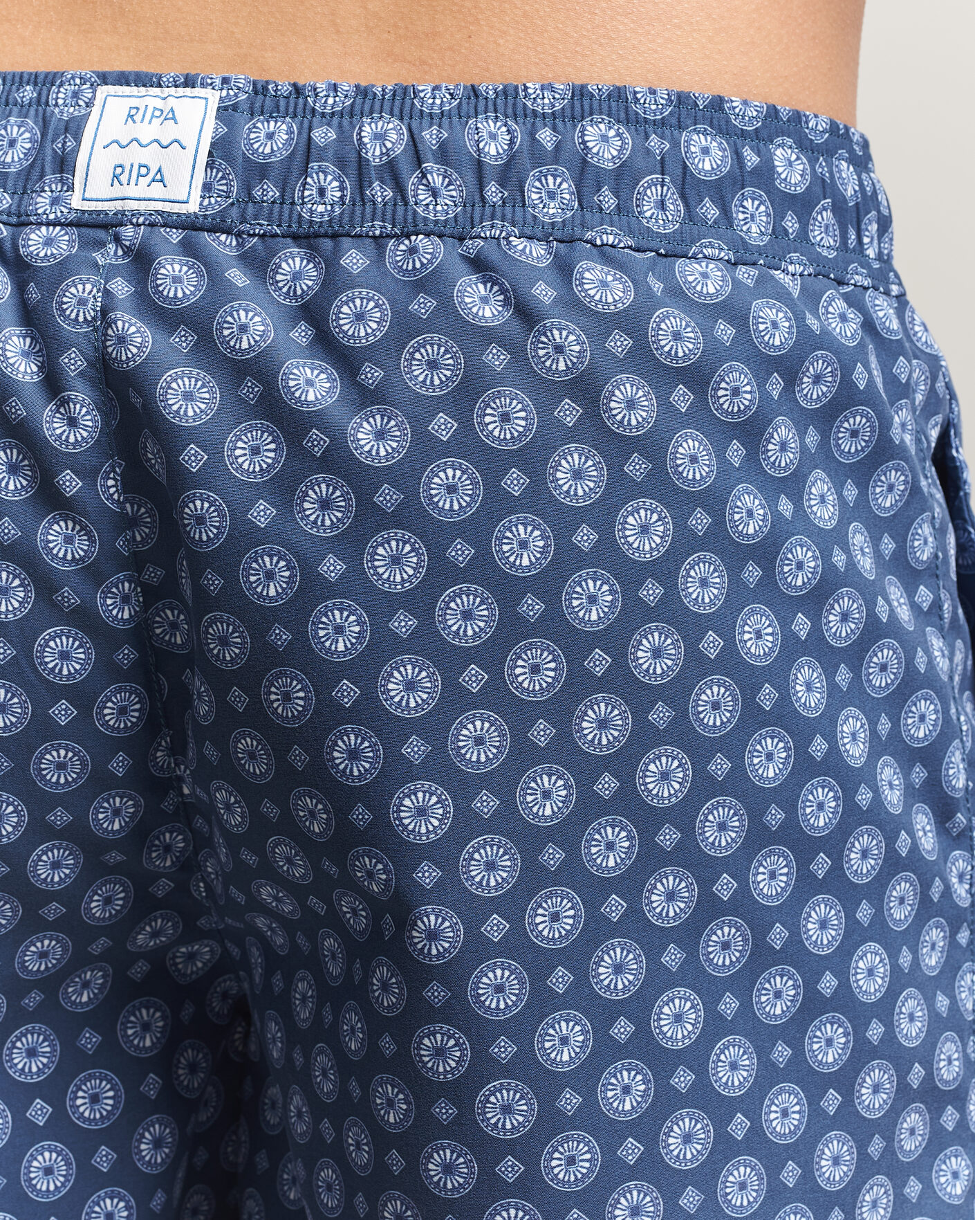 Herr | Badbyxor | Ripa Ripa | Printed Swimshorts Dark Blue