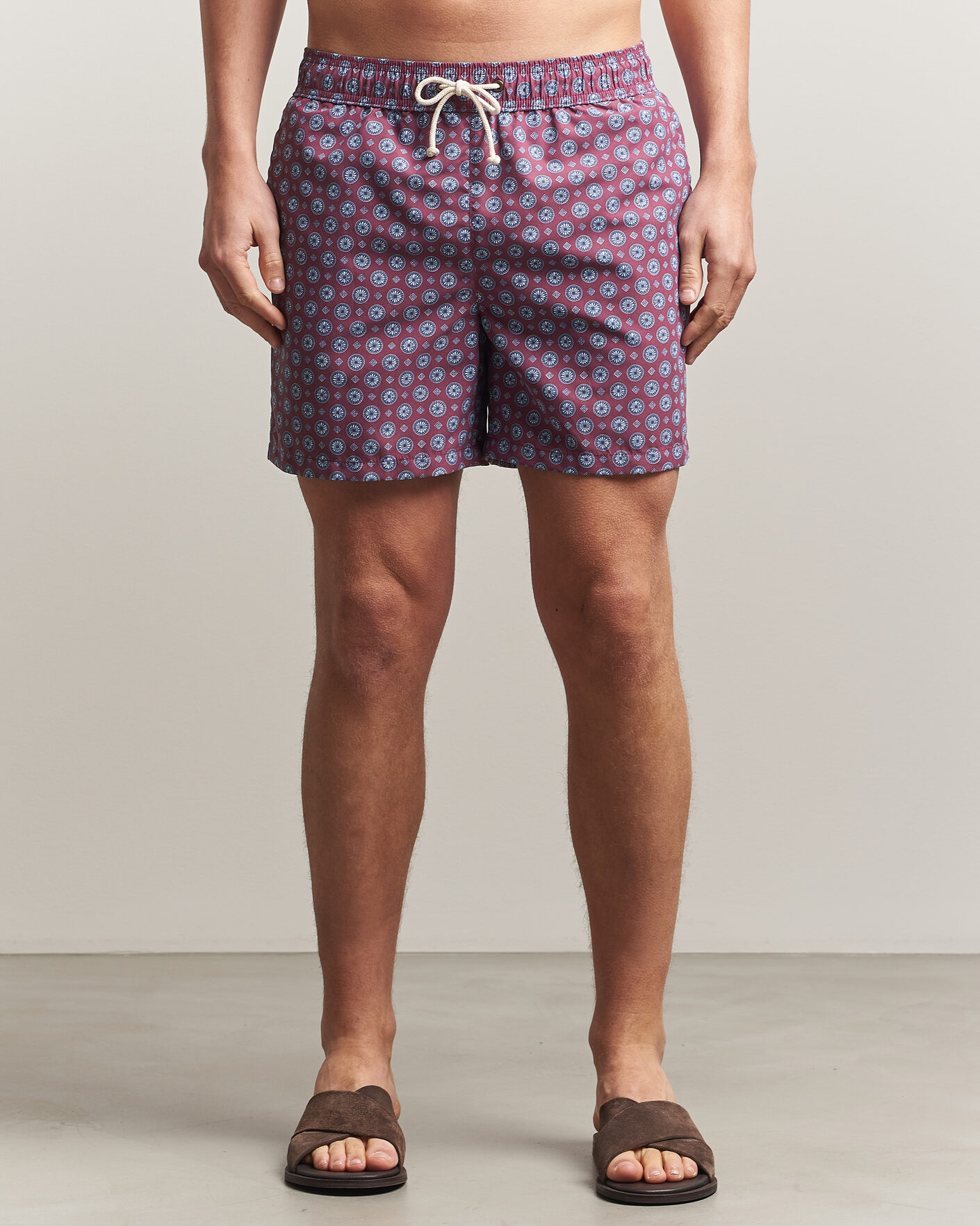 Herr | Badbyxor | Ripa Ripa | Printed Swimshorts Bordeaux