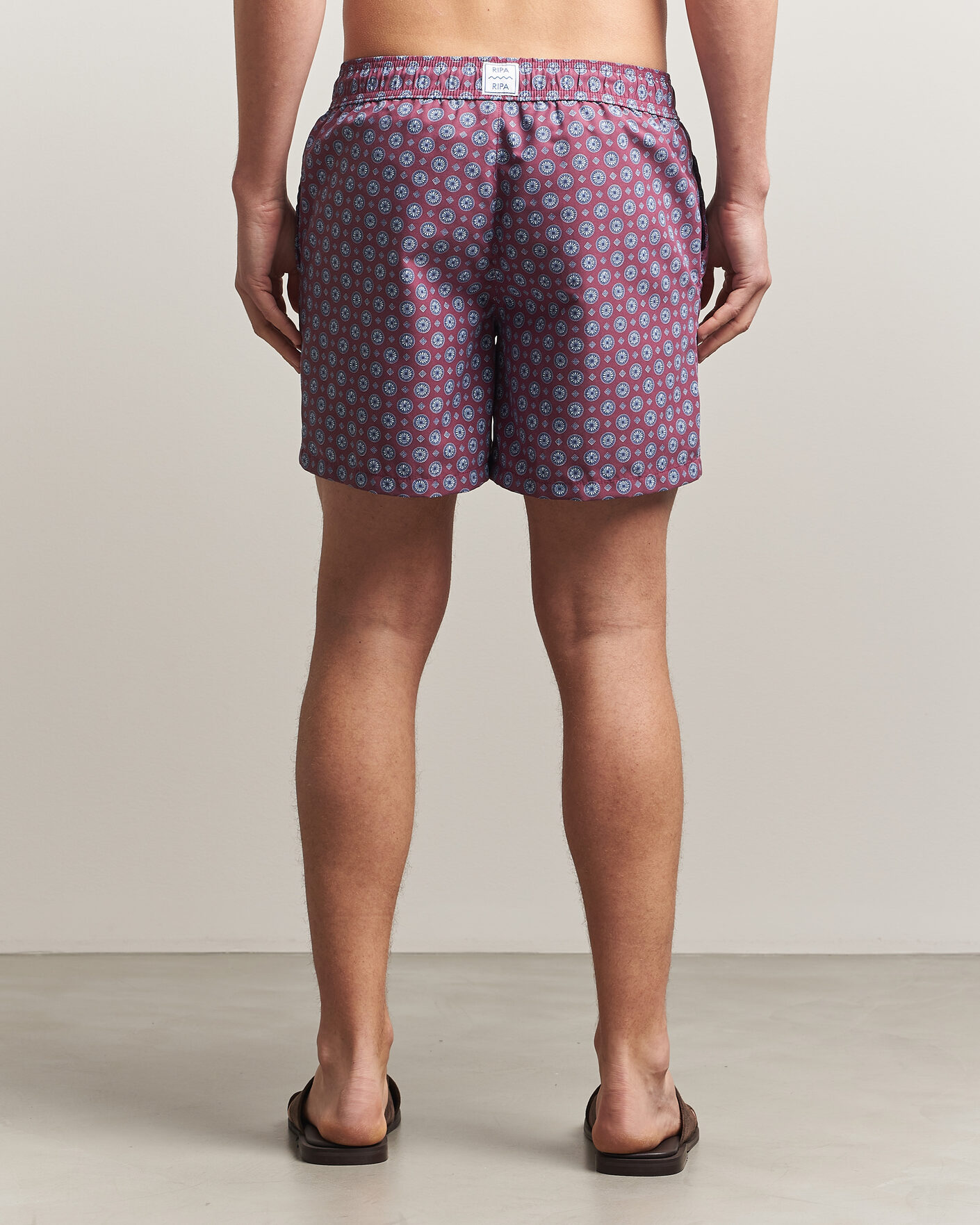 Herr | Badbyxor | Ripa Ripa | Printed Swimshorts Bordeaux