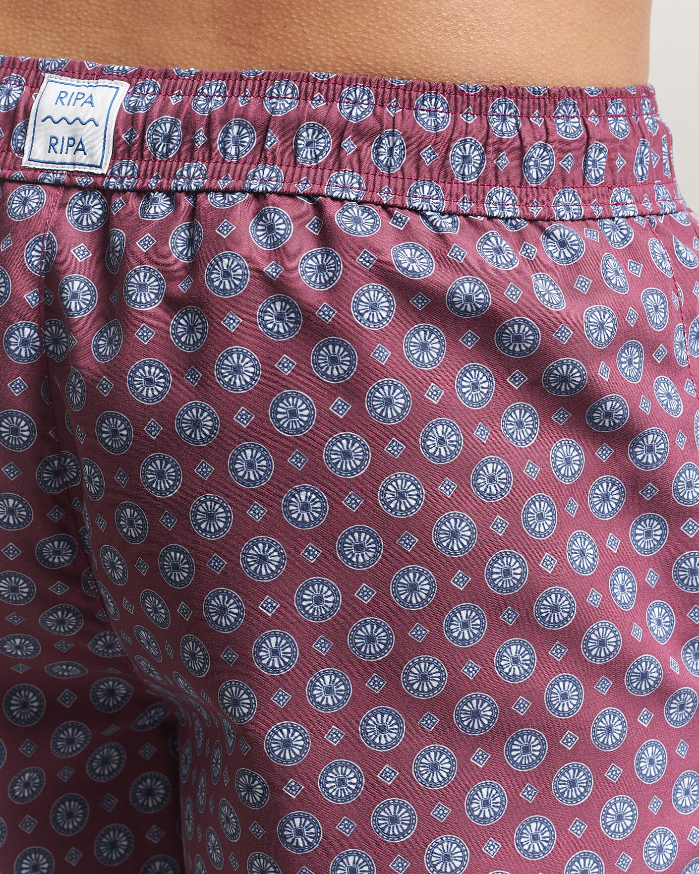 Herr | Badbyxor | Ripa Ripa | Printed Swimshorts Bordeaux