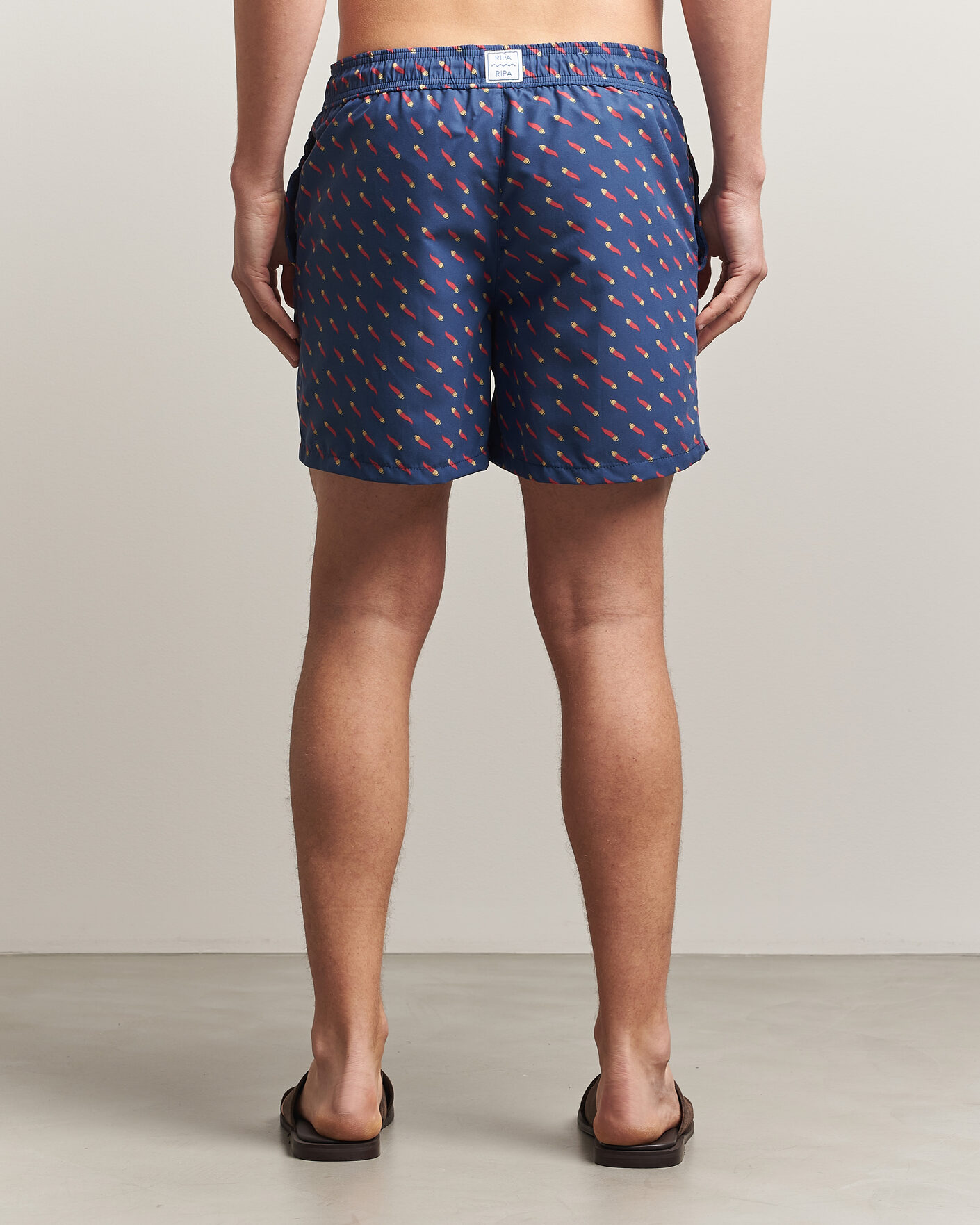 Herr | Badbyxor | Ripa Ripa | Printed Swimshorts Blue
