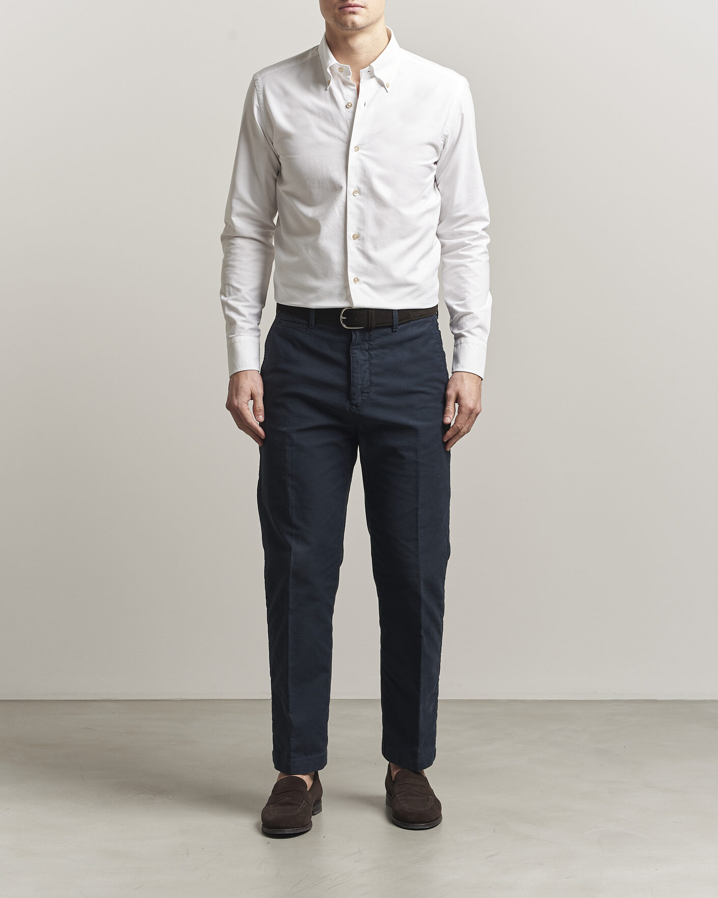 Herr | Skjortor | Grigio | Oxford Button Down Shirt White