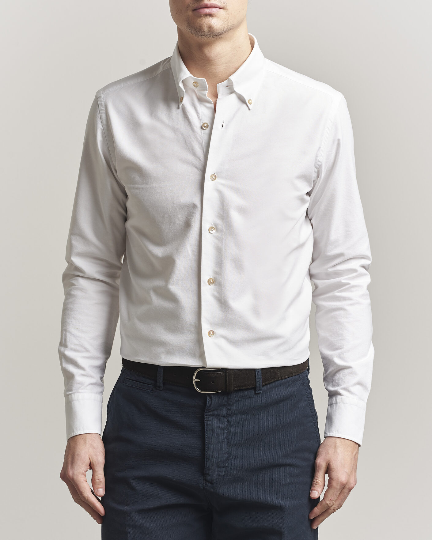 Herr | Skjortor | Grigio | Oxford Button Down Shirt White