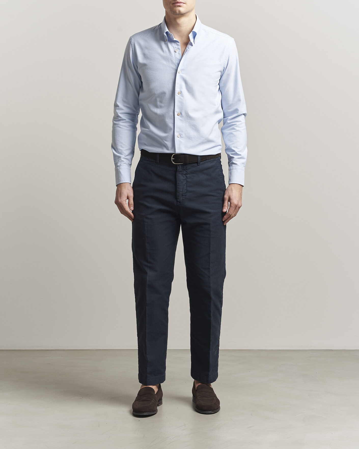 Herr | Skjortor | Grigio | Oxford Button Down Shirt Light Blue