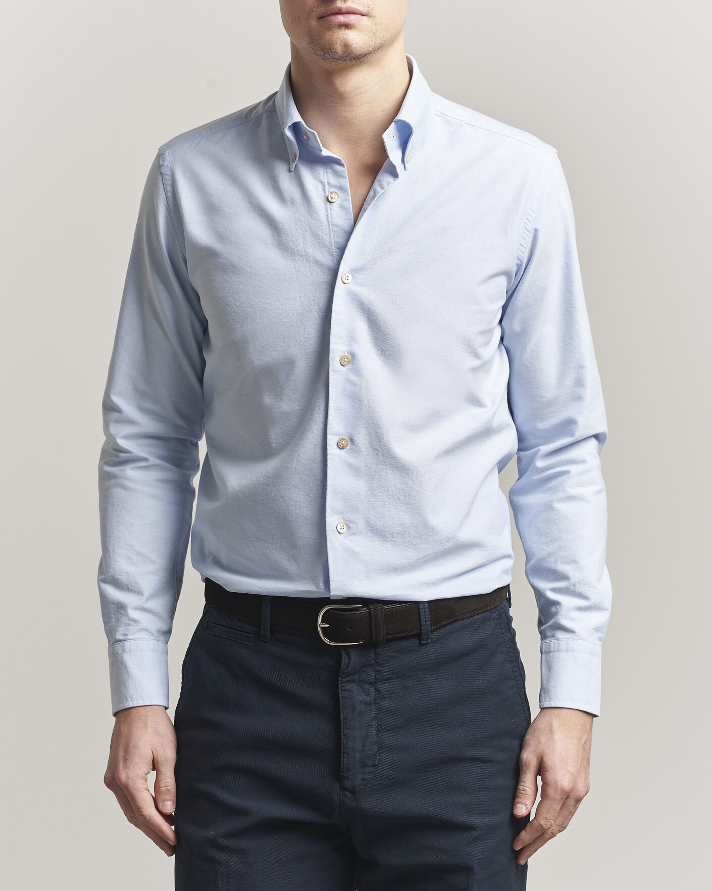 Herr | Skjortor | Grigio | Oxford Button Down Shirt Light Blue