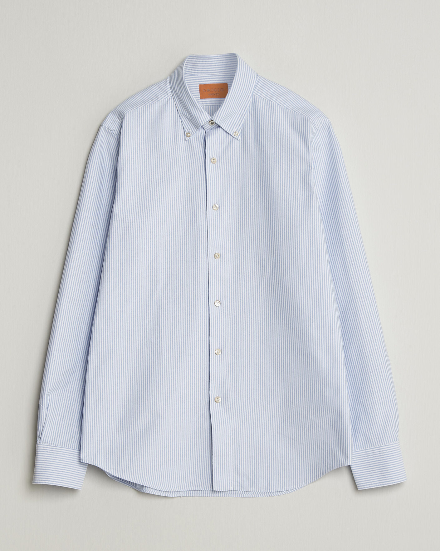 Herr | Skjortor | Grigio | Oxford Button Down Shirt Light Blue Stripe