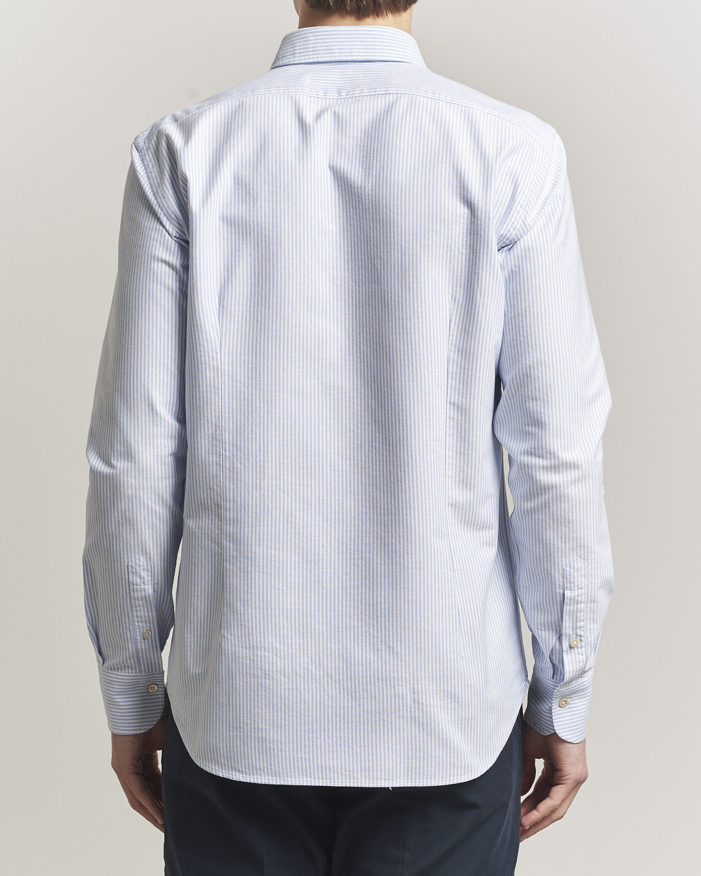 Herr | Skjortor | Grigio | Oxford Button Down Shirt Light Blue Stripe