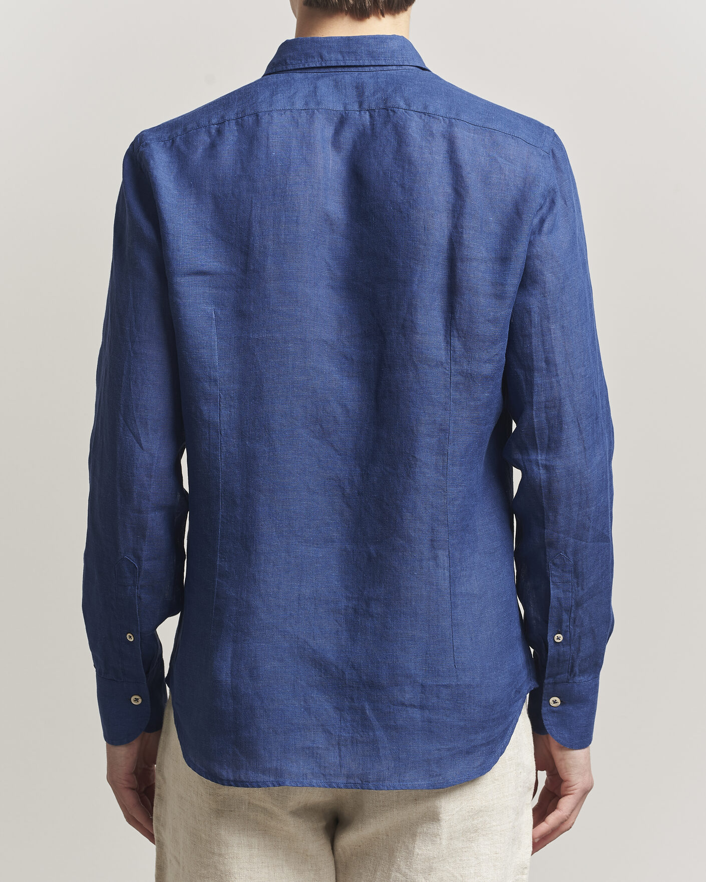 Herr | Skjortor | Grigio | Washed Linen Shirt Navy