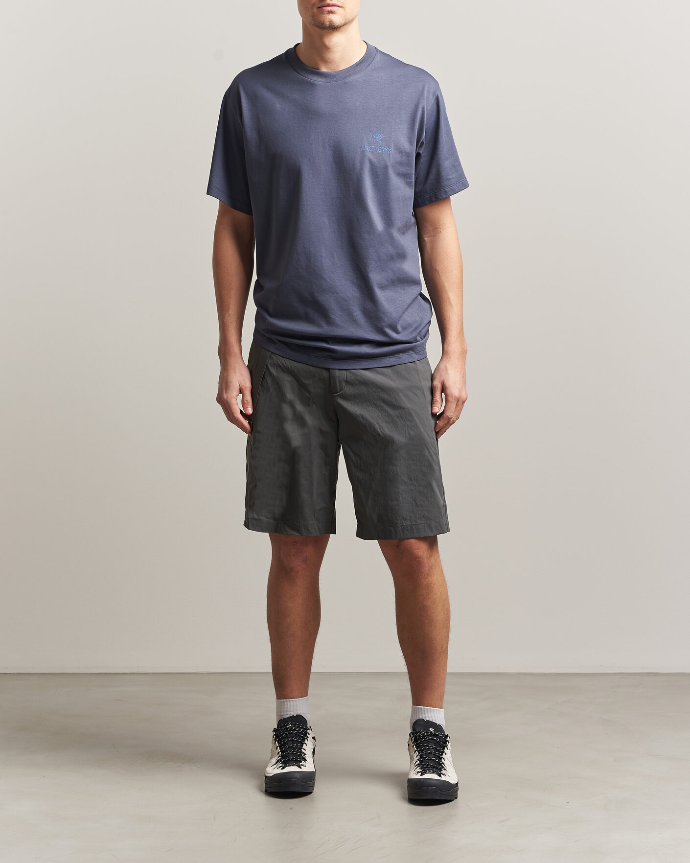 Herr | T-Shirts | Arc'teryx | Kragg Cotton Bird Word T-Shirt Dark Stratus