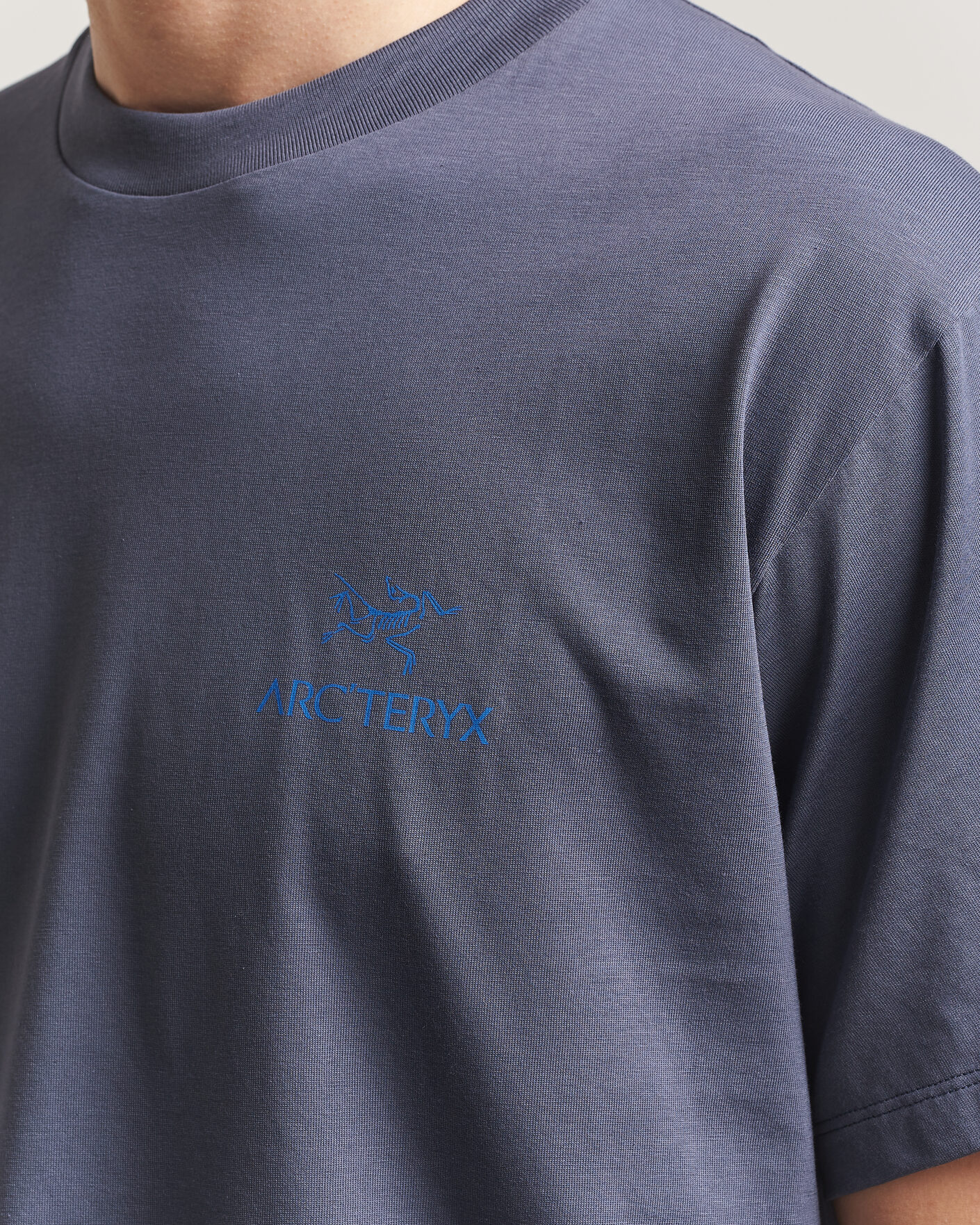 Herr | T-Shirts | Arc'teryx | Kragg Cotton Bird Word T-Shirt Dark Stratus