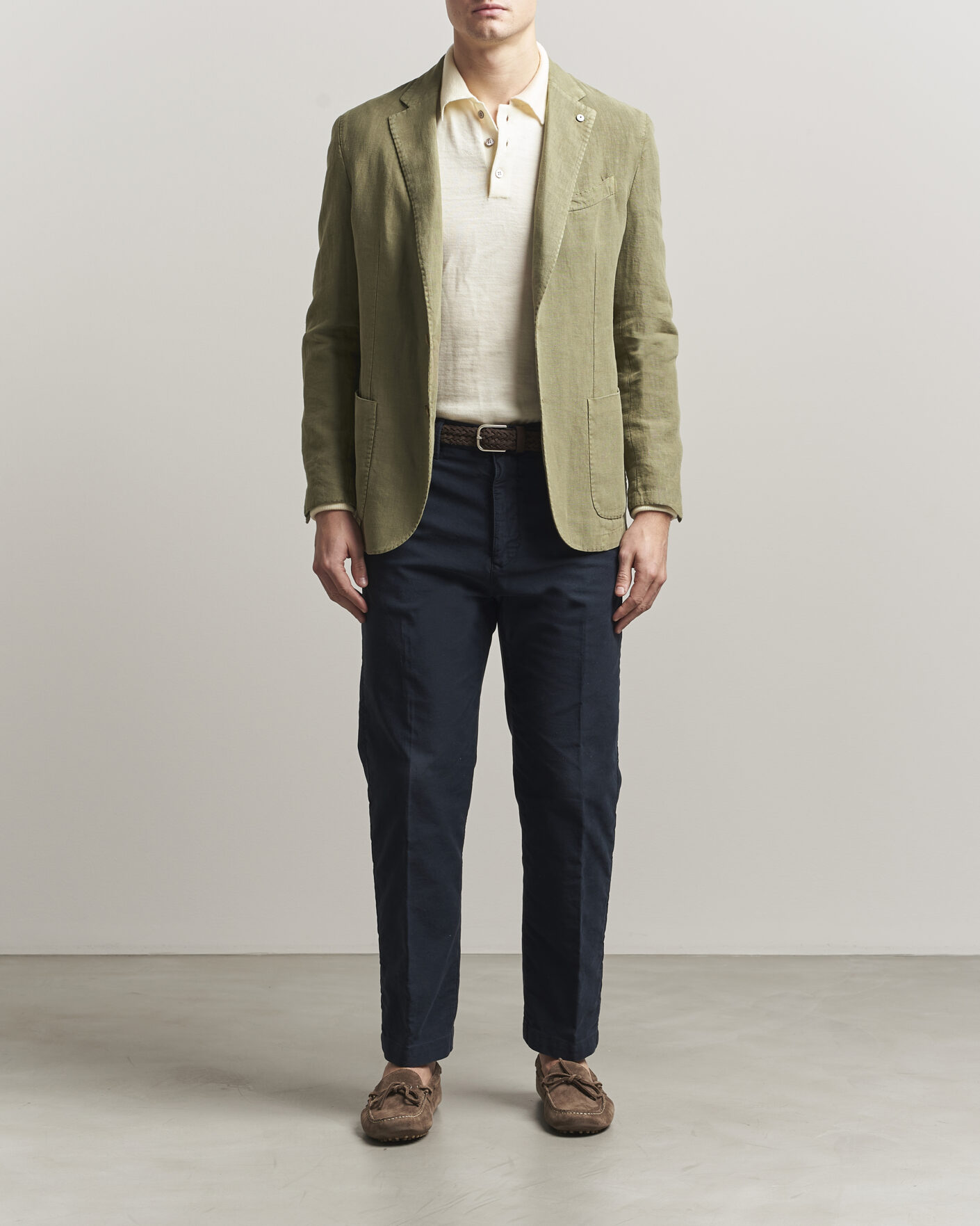 Herr | Kavajer | L.B.M. 1911 | Jack Regular Fit Linen Blazer Olive