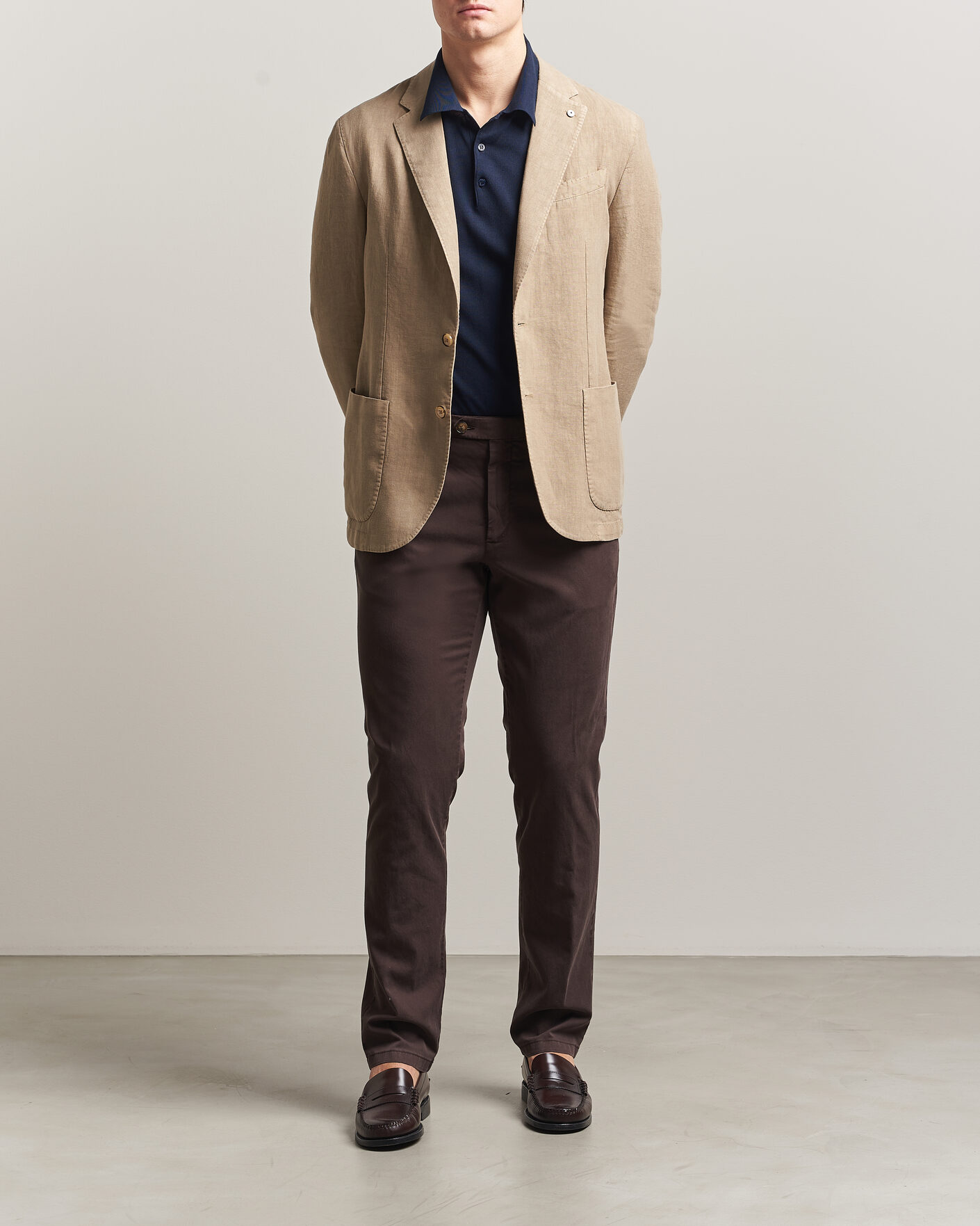 Herr | Kavajer | L.B.M. 1911 | Jack Regular Fit Linen Blazer Taupe