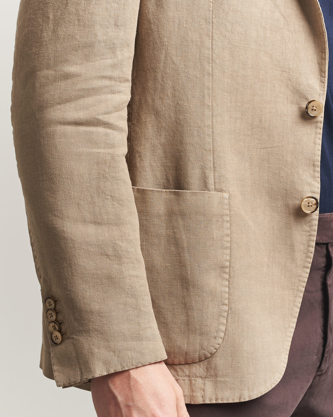 Herr | Kavajer | L.B.M. 1911 | Jack Regular Fit Linen Blazer Taupe