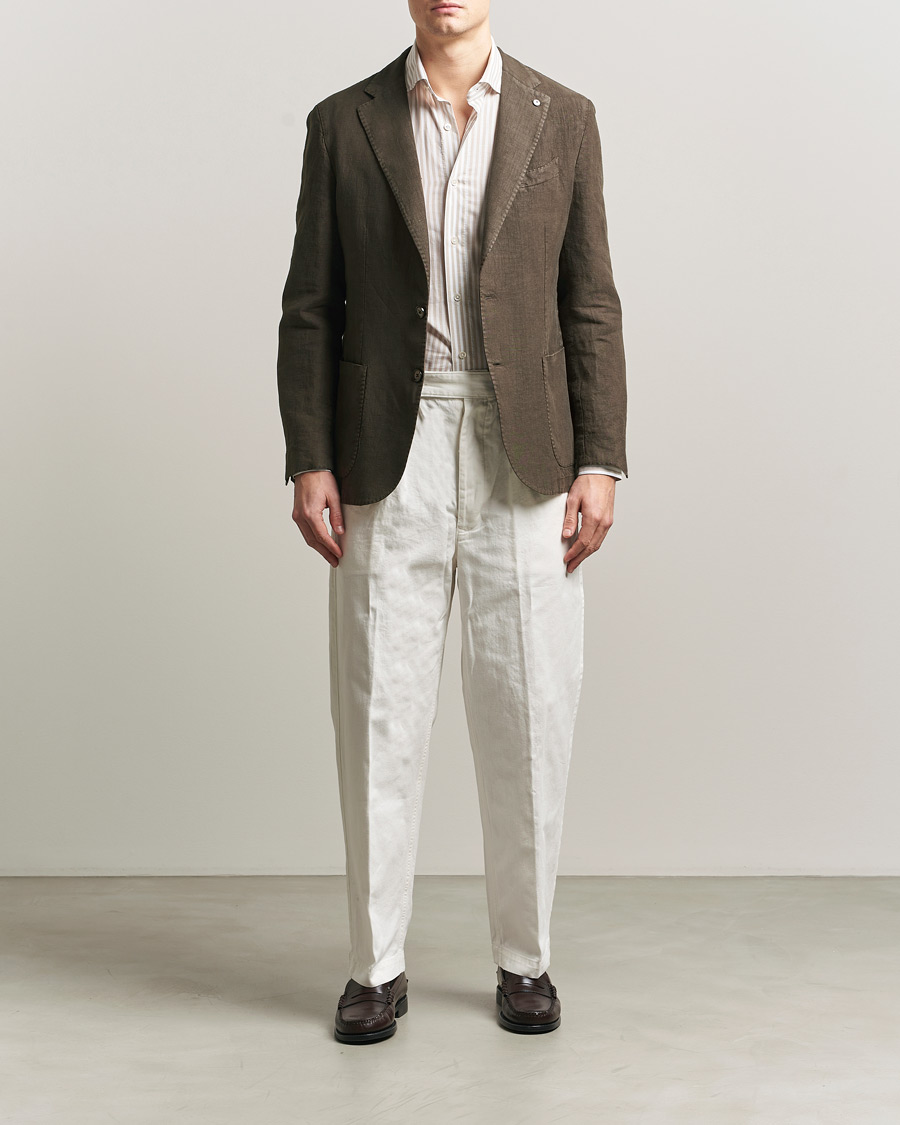 Herr | Kavajer | L.B.M. 1911 | Jack Regular Fit Linen Blazer Brown