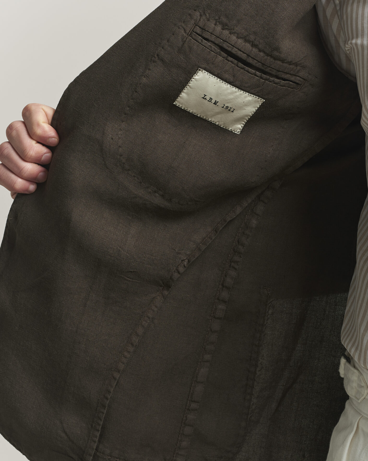 Herr | Kavajer | L.B.M. 1911 | Jack Regular Fit Linen Blazer Brown