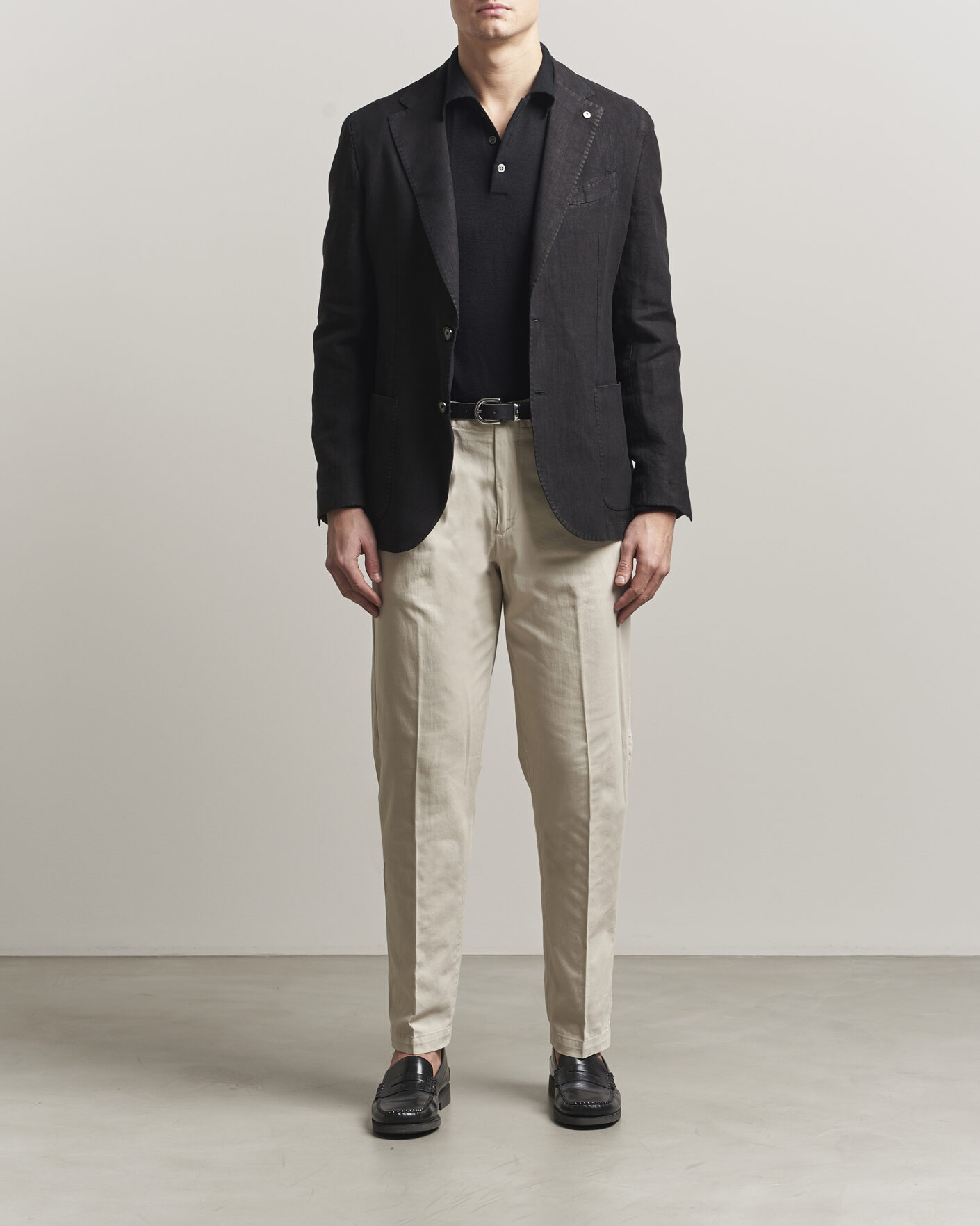 Herr | Kavajer | L.B.M. 1911 | Jack Regular Fit Linen Blazer Black