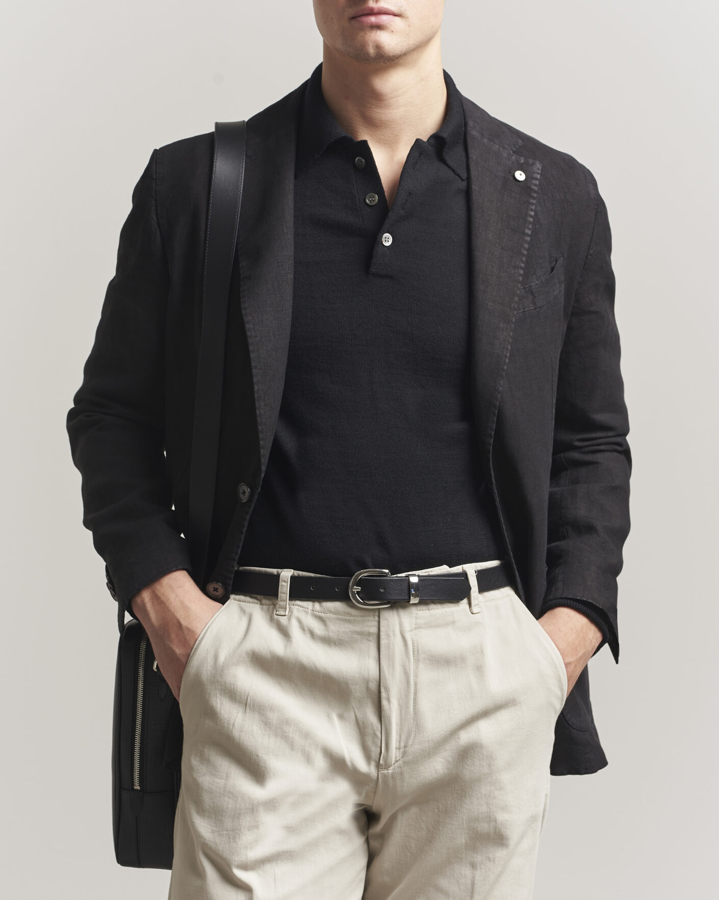 Herr | Kavajer | L.B.M. 1911 | Jack Regular Fit Linen Blazer Black