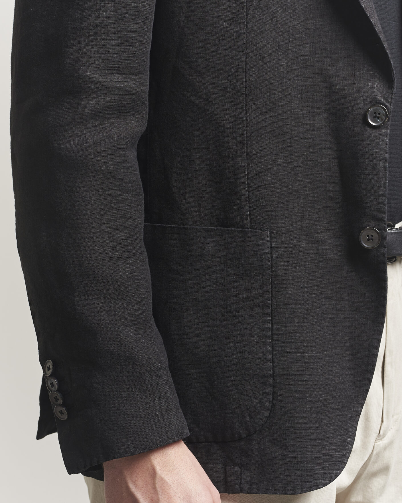 Herr | Kavajer | L.B.M. 1911 | Jack Regular Fit Linen Blazer Black