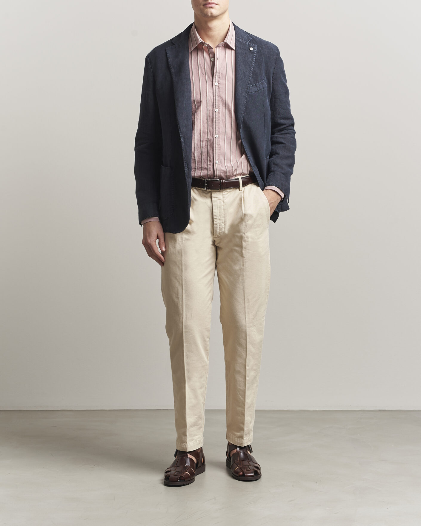 Herr | Kavajer | L.B.M. 1911 | Jack Regular Fit Linen Blazer Navy