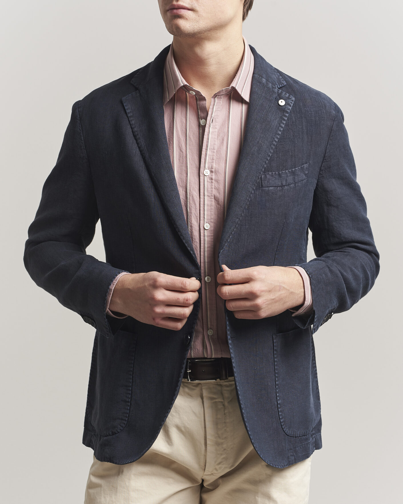 Herr | Kavajer | L.B.M. 1911 | Jack Regular Fit Linen Blazer Navy