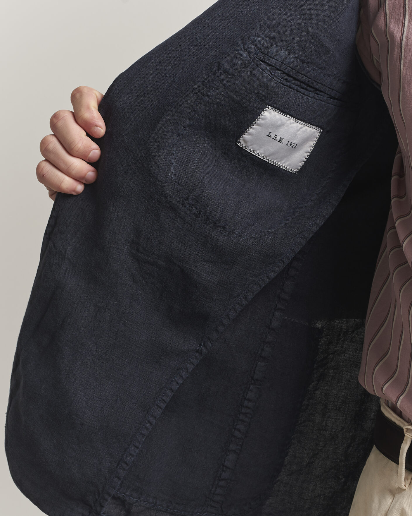 Herr | Kavajer | L.B.M. 1911 | Jack Regular Fit Linen Blazer Navy