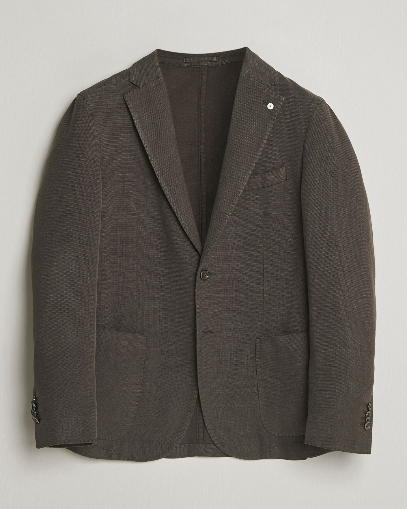 Herr | Kavajer | L.B.M. 1911 | Jack Regular Fit Structured Cotton Blazer Brown