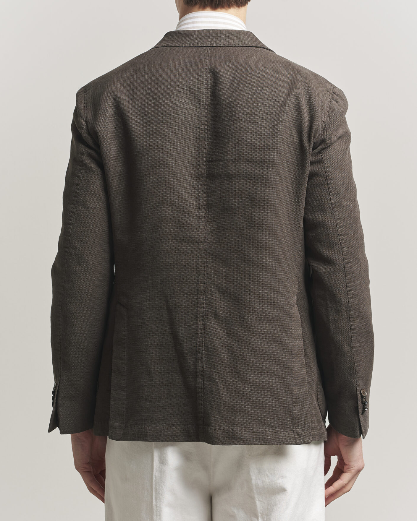 Herr | Kavajer | L.B.M. 1911 | Jack Regular Fit Structured Cotton Blazer Brown