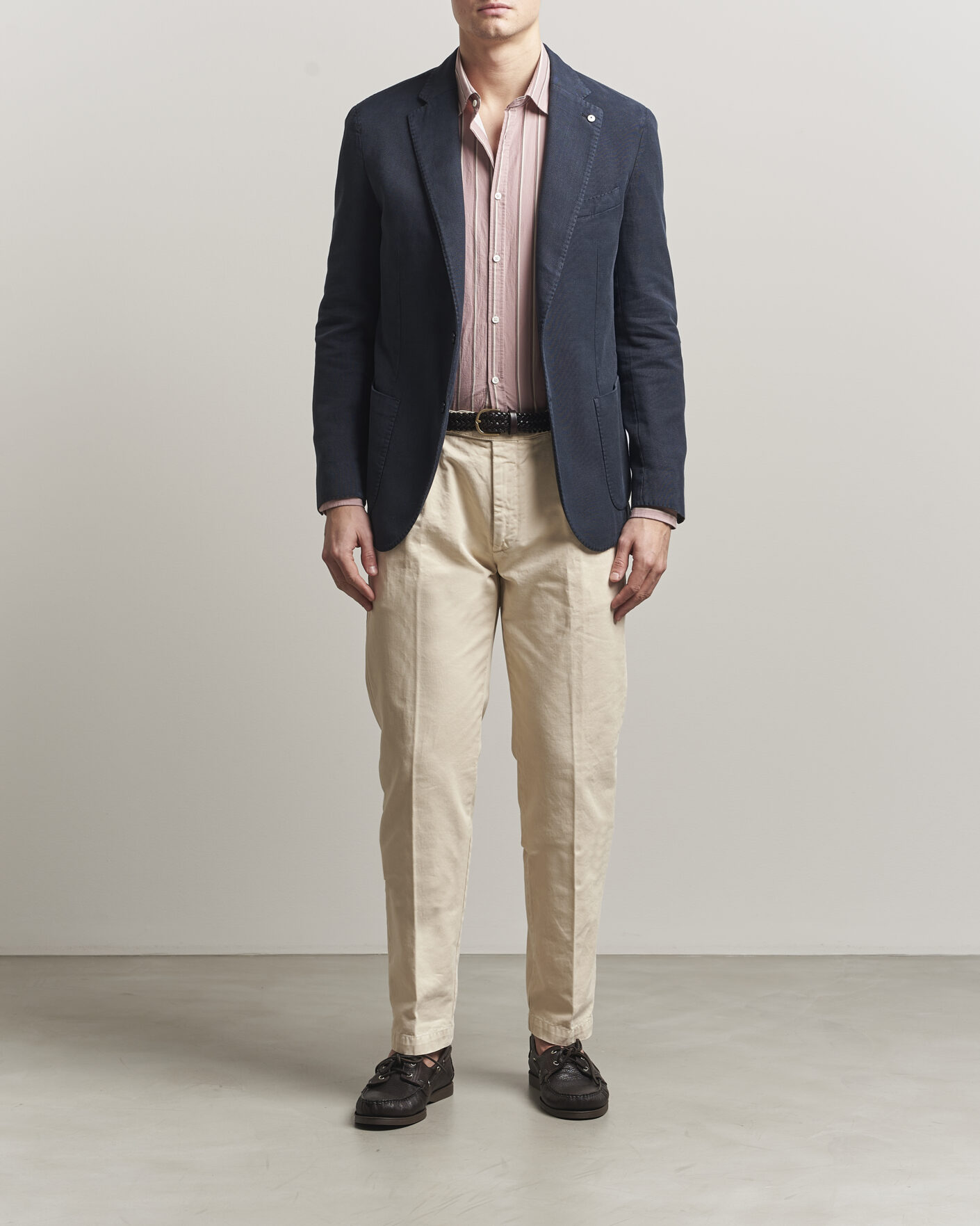 Herr | Kavajer | L.B.M. 1911 | Jack Regular Fit Structured Cotton Blazer Navy